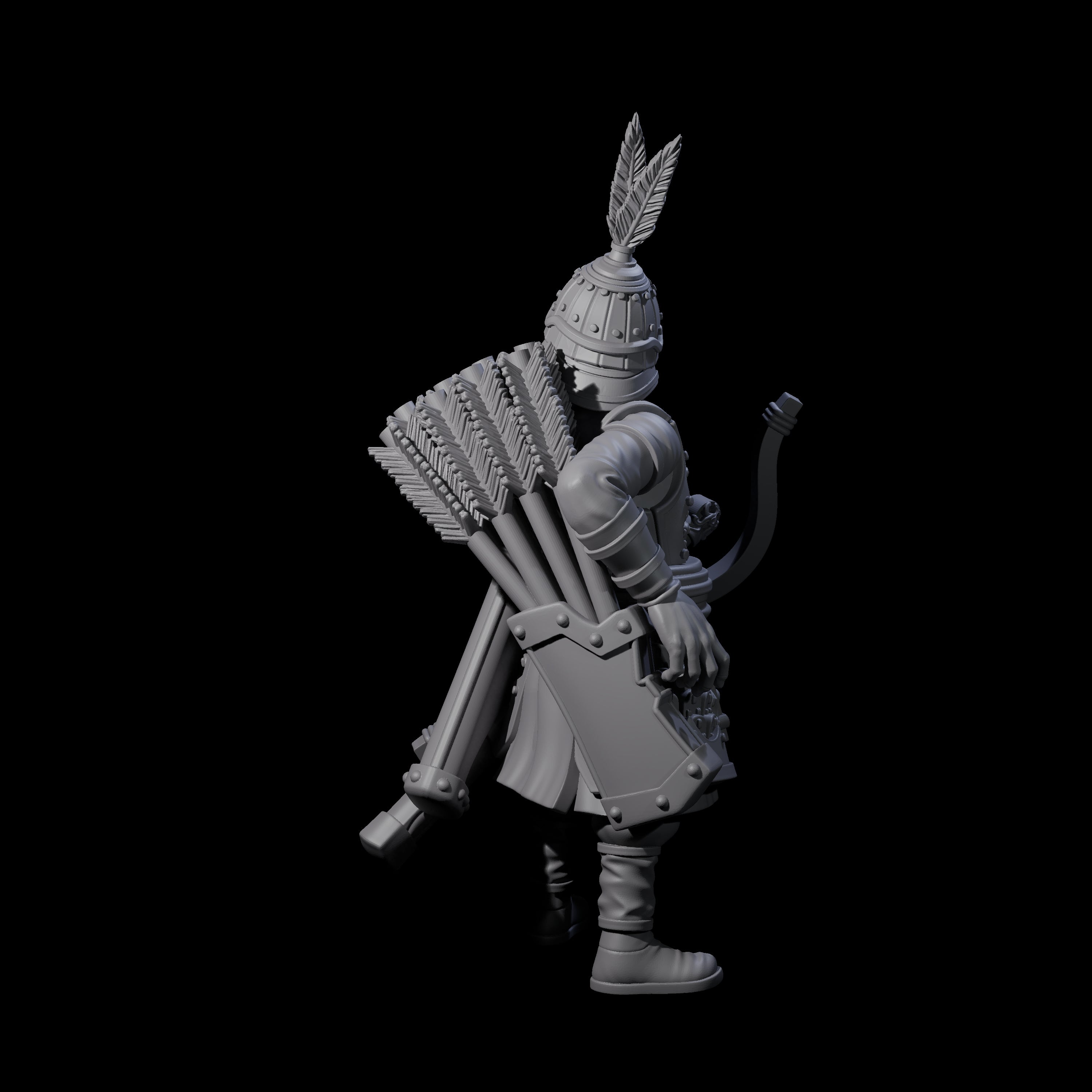 Kneeling Human Archer G Miniature for Dungeons and Dragons, Pathfinder or other TTRPGs