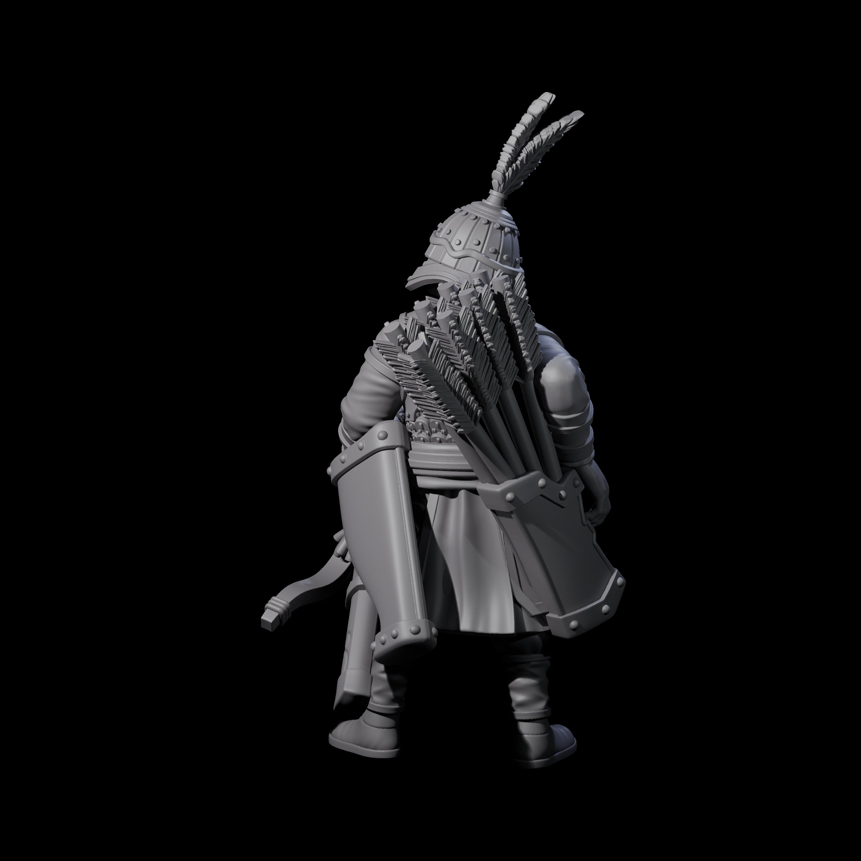 Kneeling Human Archer G Miniature for Dungeons and Dragons, Pathfinder or other TTRPGs