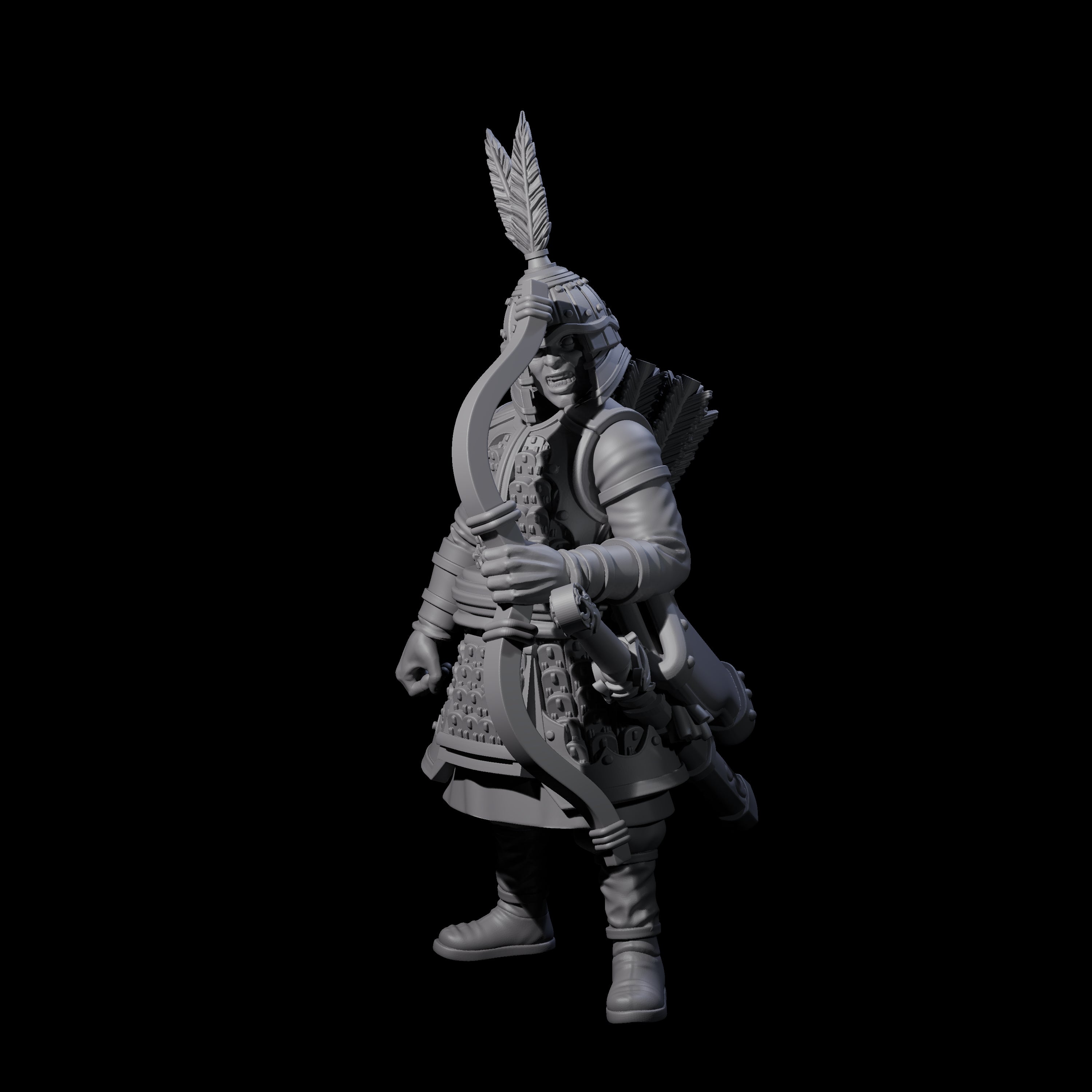 Kneeling Human Archers Miniature for Dungeons and Dragons, Pathfinder or other TTRPGs