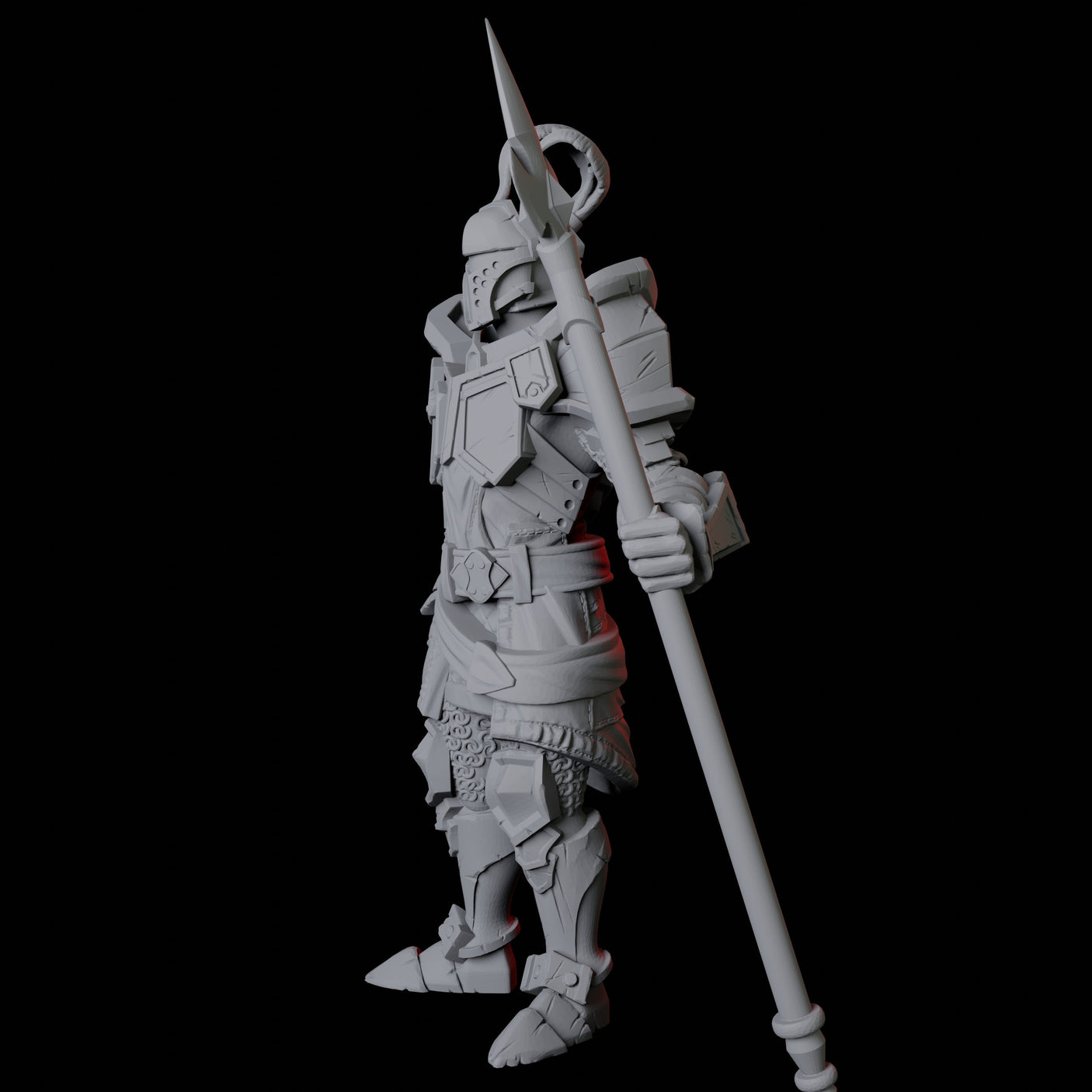 Knight on Guard Miniature for Dungeons and Dragons, Pathfinder or other TTRPGs