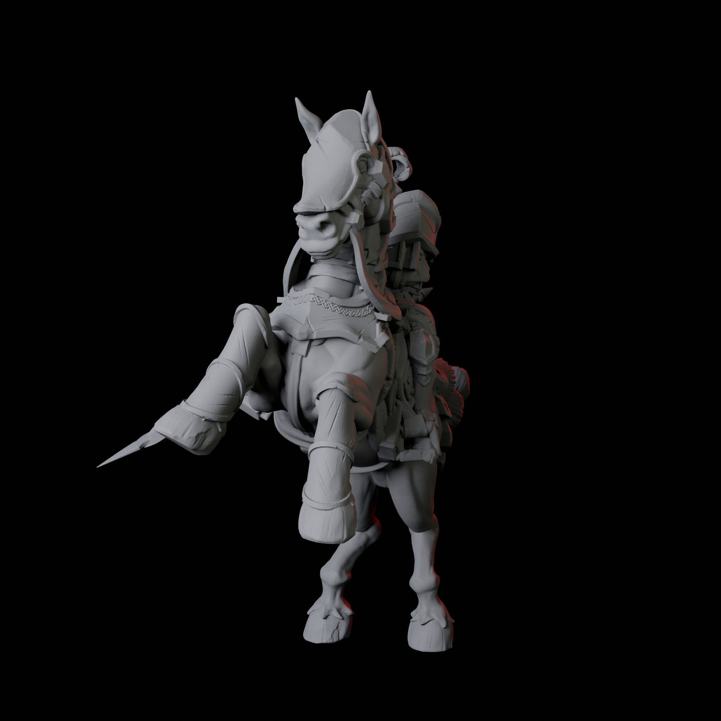 Knight on Horseback C Miniature for Dungeons and Dragons, Pathfinder or other TTRPGs