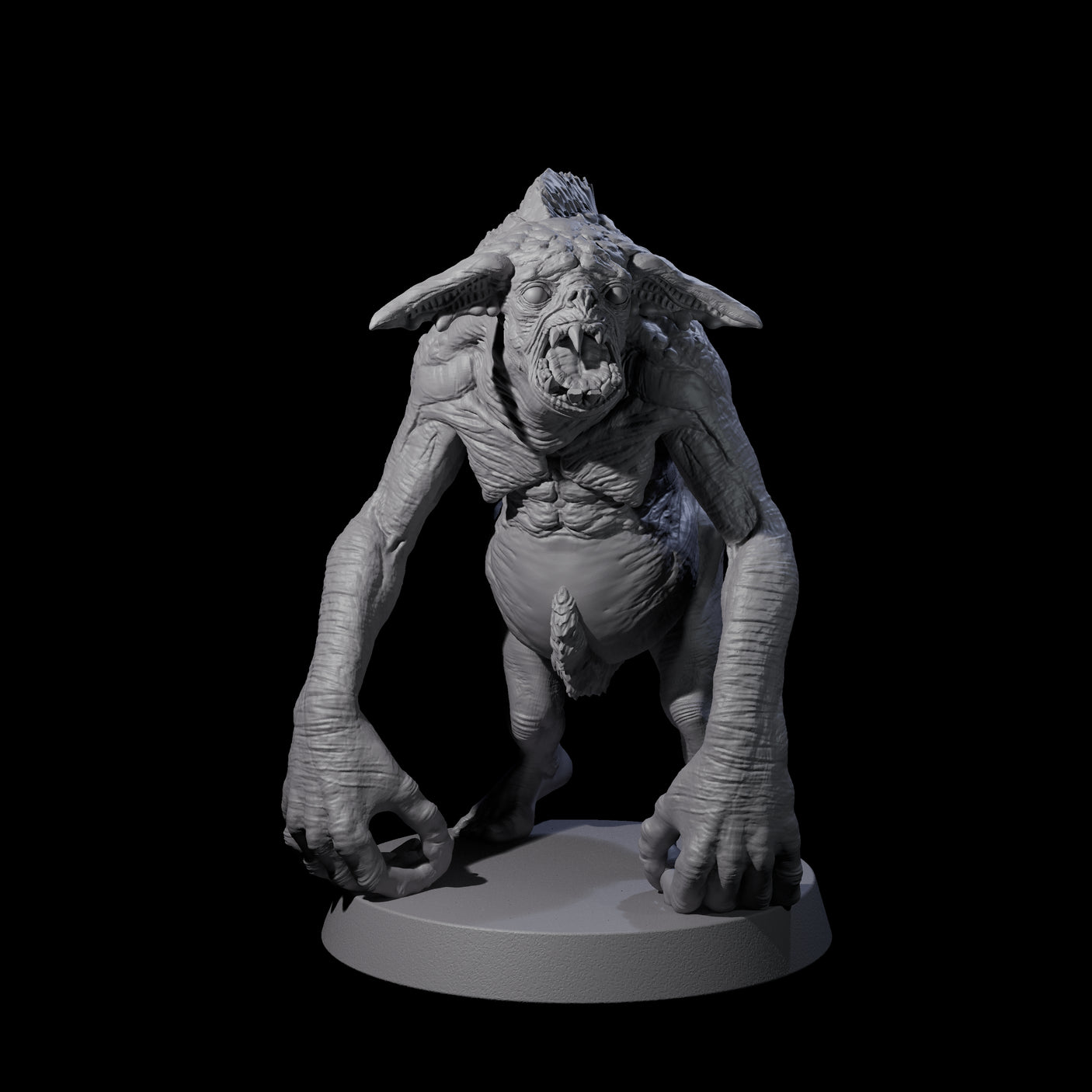 Knuckle Dragger Dretch A Miniature for Dungeons and Dragons, Pathfinder or other TTRPGs