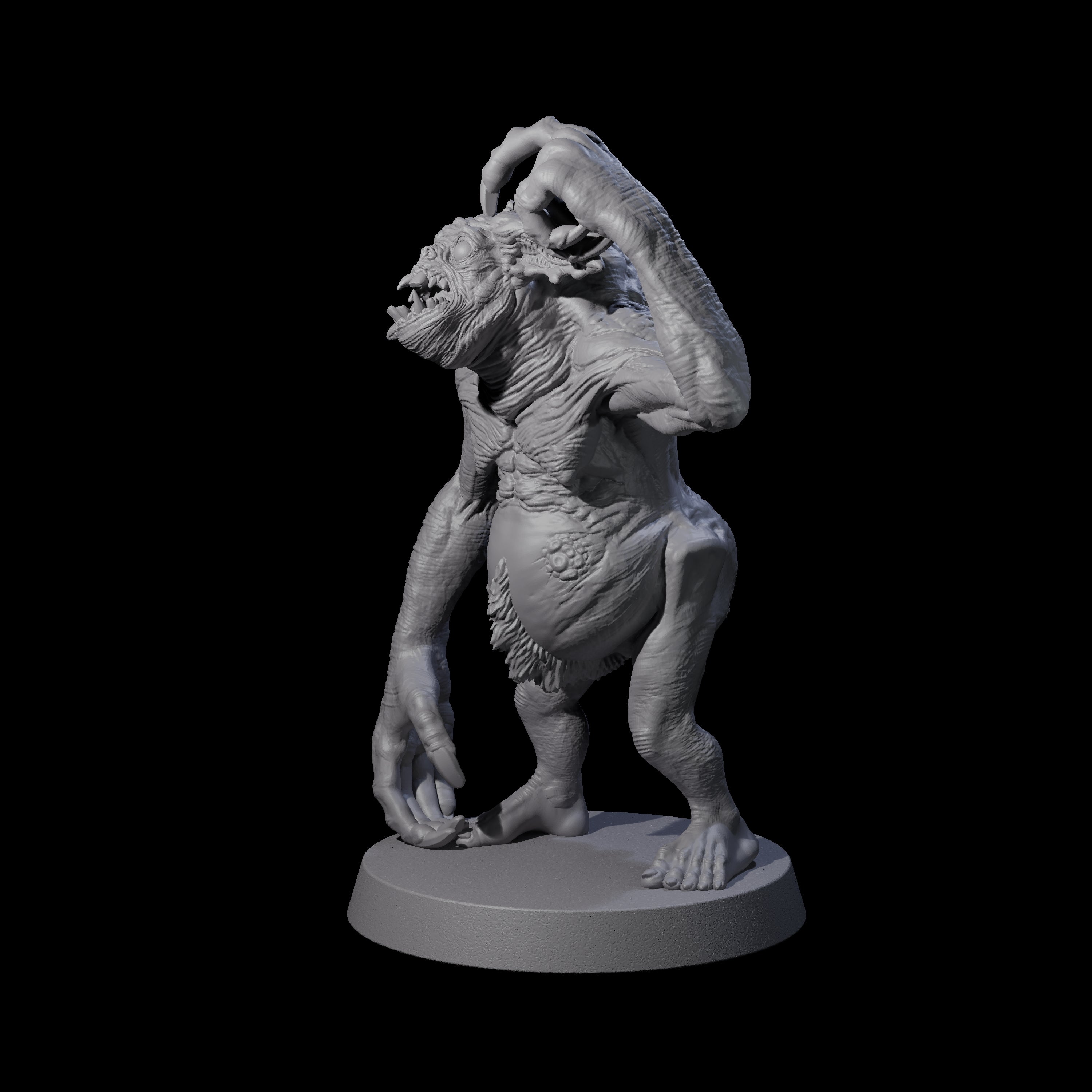 Knuckle Dragger Dretch B Miniature for Dungeons and Dragons, Pathfinder or other TTRPGs