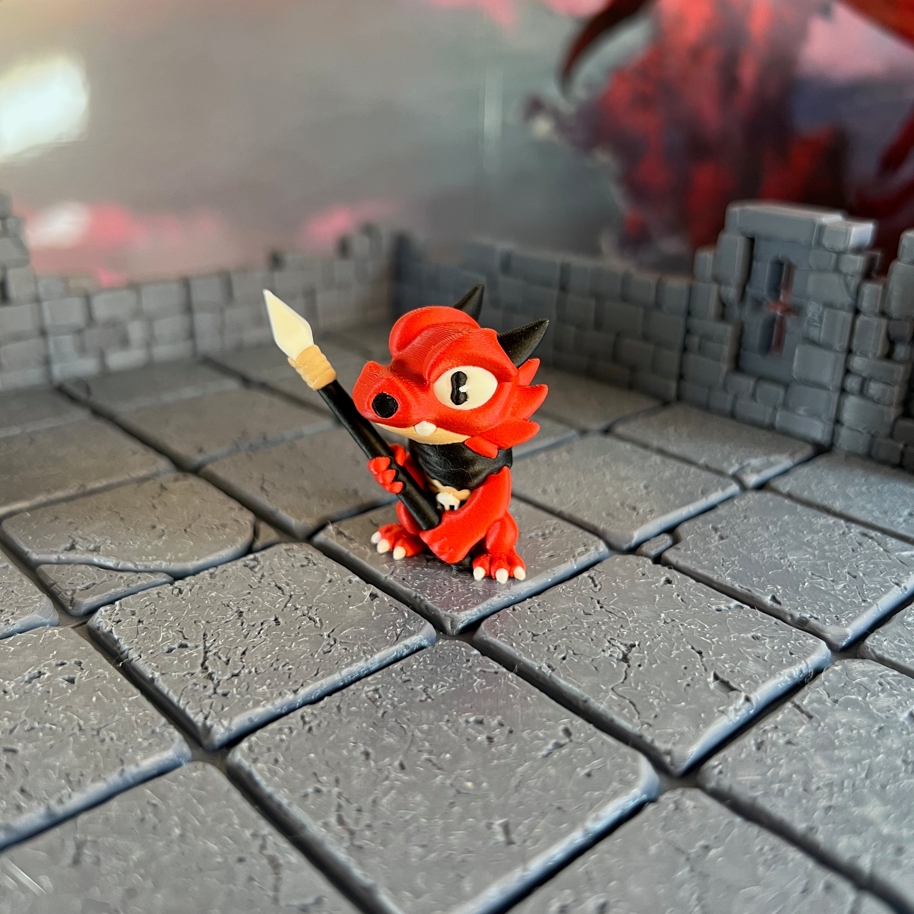 Kobold Fighters Set of Three Multicolour Table Ready Miniatures Miniature for Dungeons and Dragons, Pathfinder or other TTRPGs