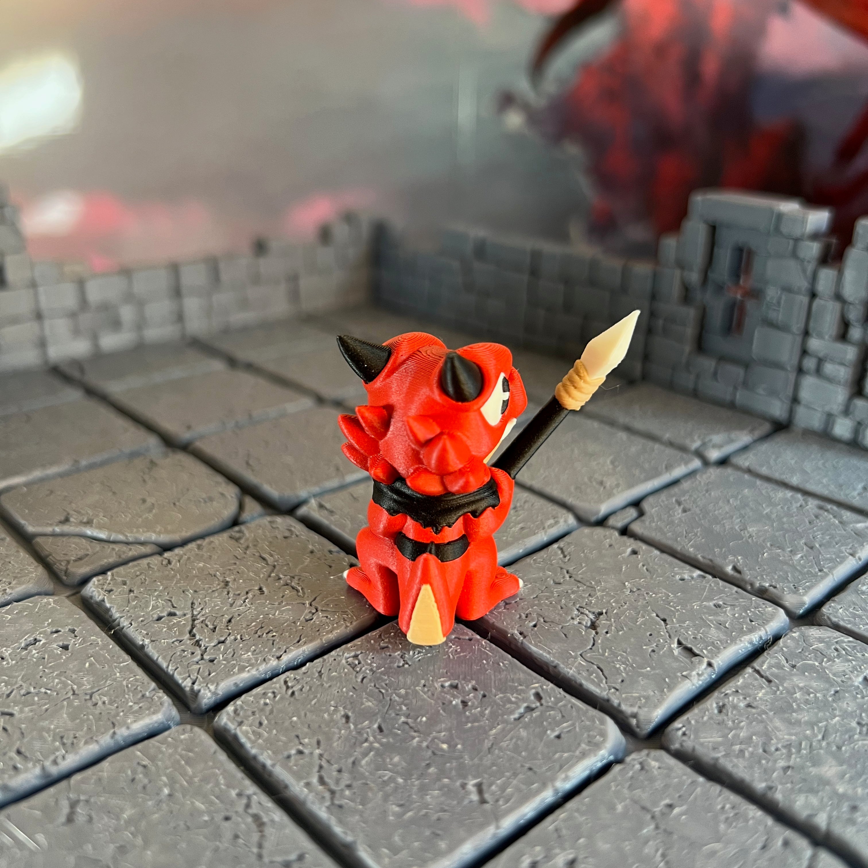 Kobold Fighters Set of Three Multicolour Table Ready Miniatures Miniature for Dungeons and Dragons, Pathfinder or other TTRPGs