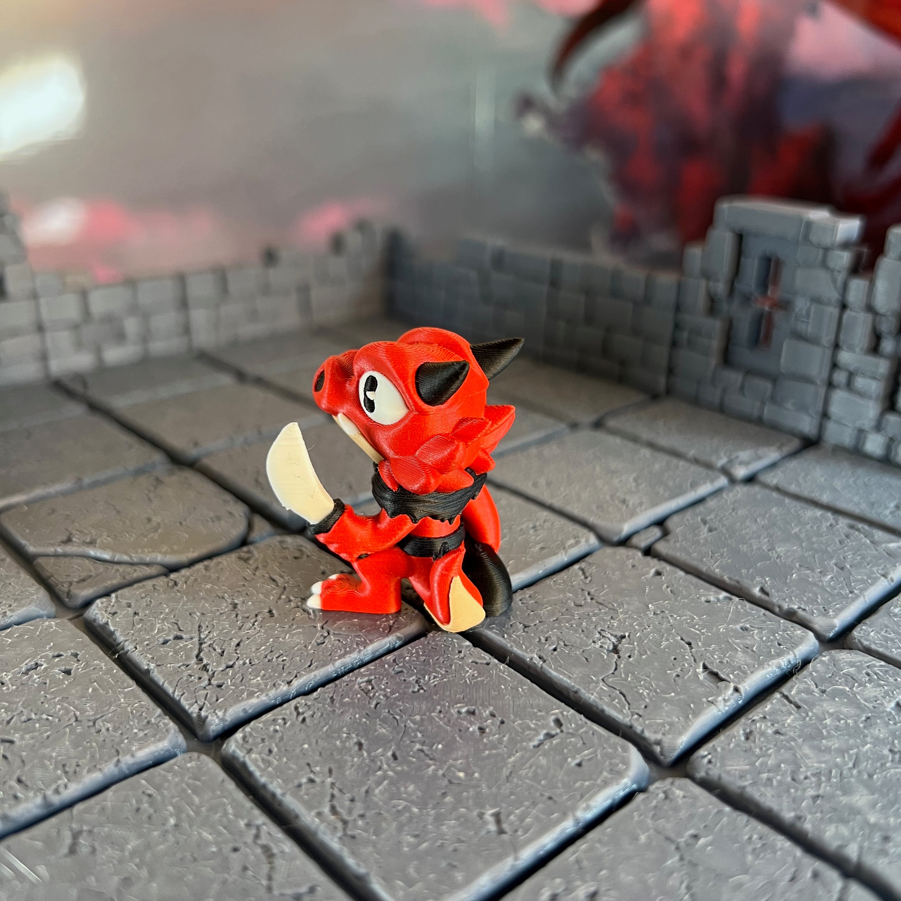 Kobold Fighters Set of Three Multicolour Table Ready Miniatures Miniature for Dungeons and Dragons, Pathfinder or other TTRPGs