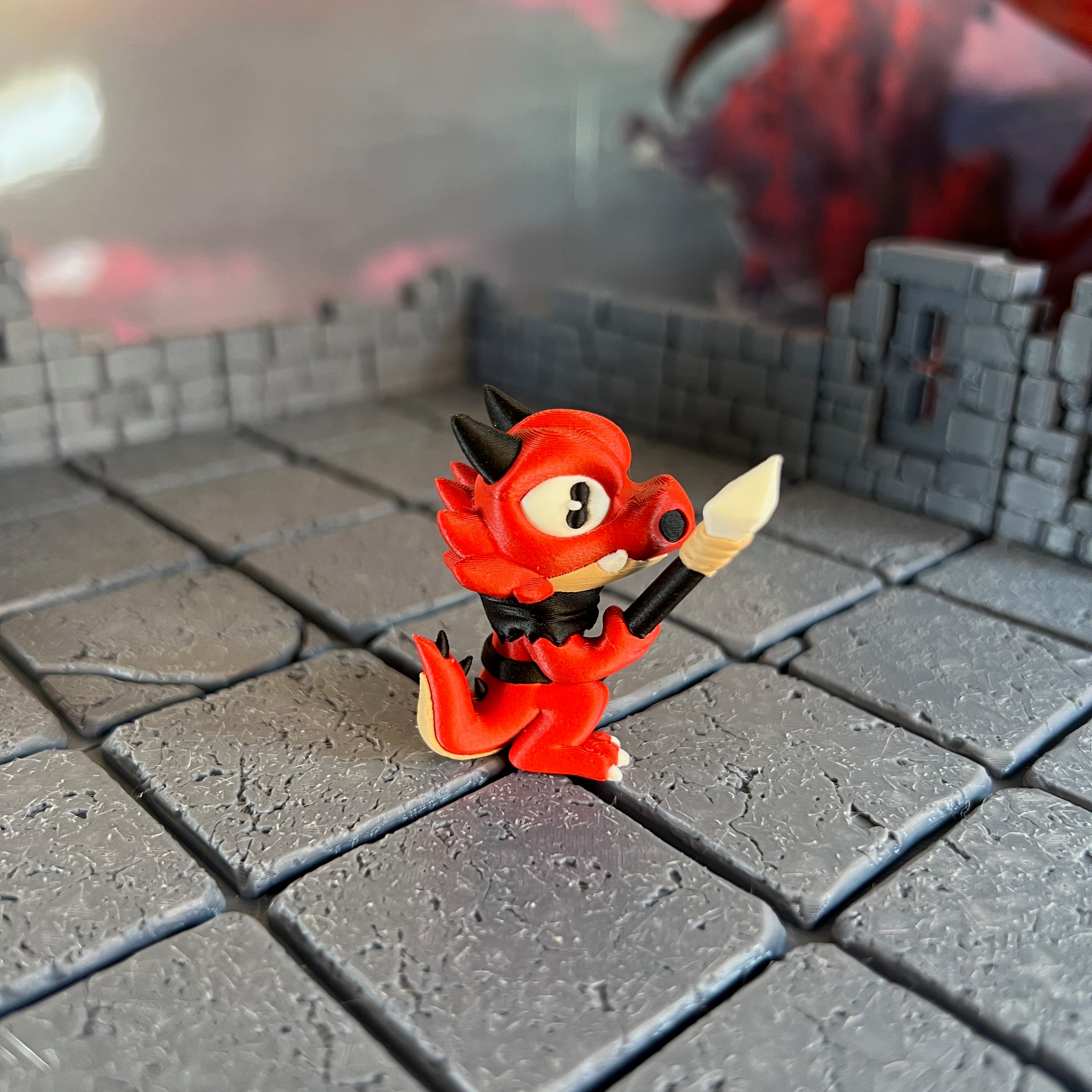 Kobold Fighters Set of Three Multicolour Table Ready Miniatures Miniature for Dungeons and Dragons, Pathfinder or other TTRPGs