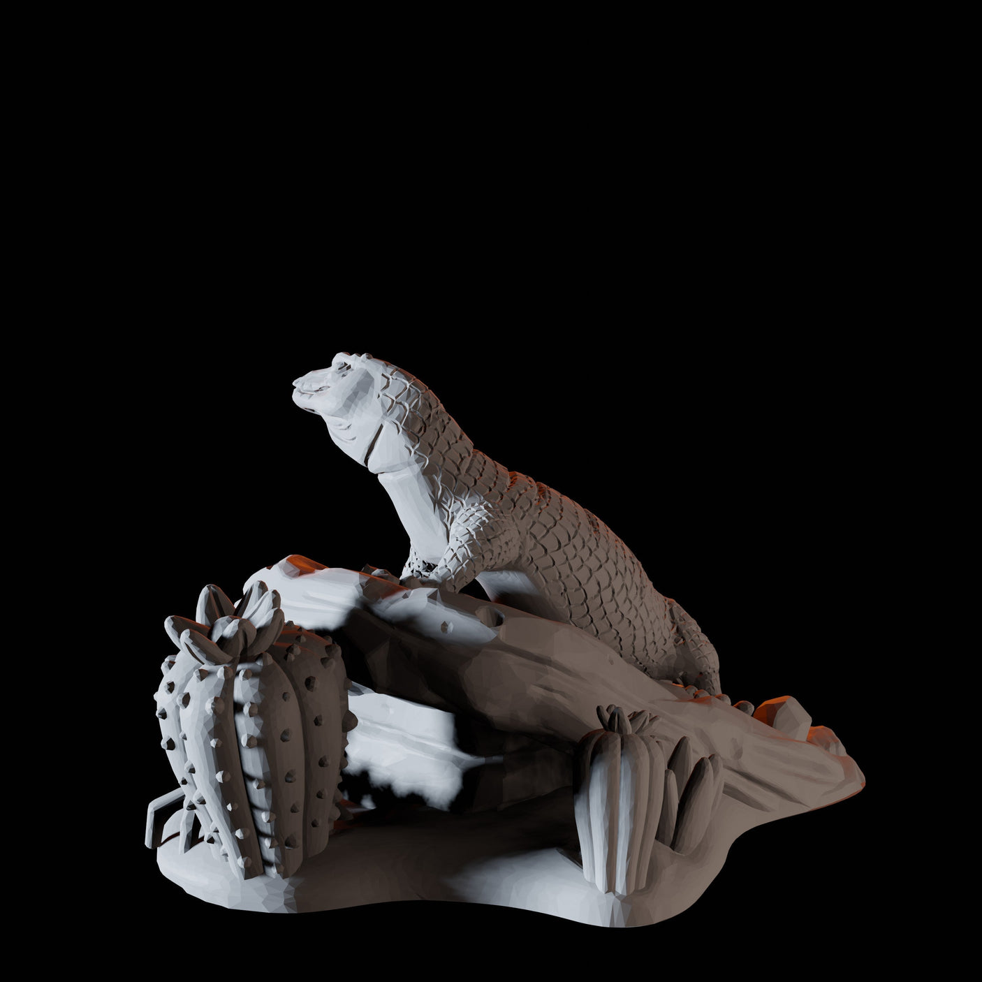 Komodo Dragon Miniature for Dungeons and Dragons, Pathfinder or other TTRPGs