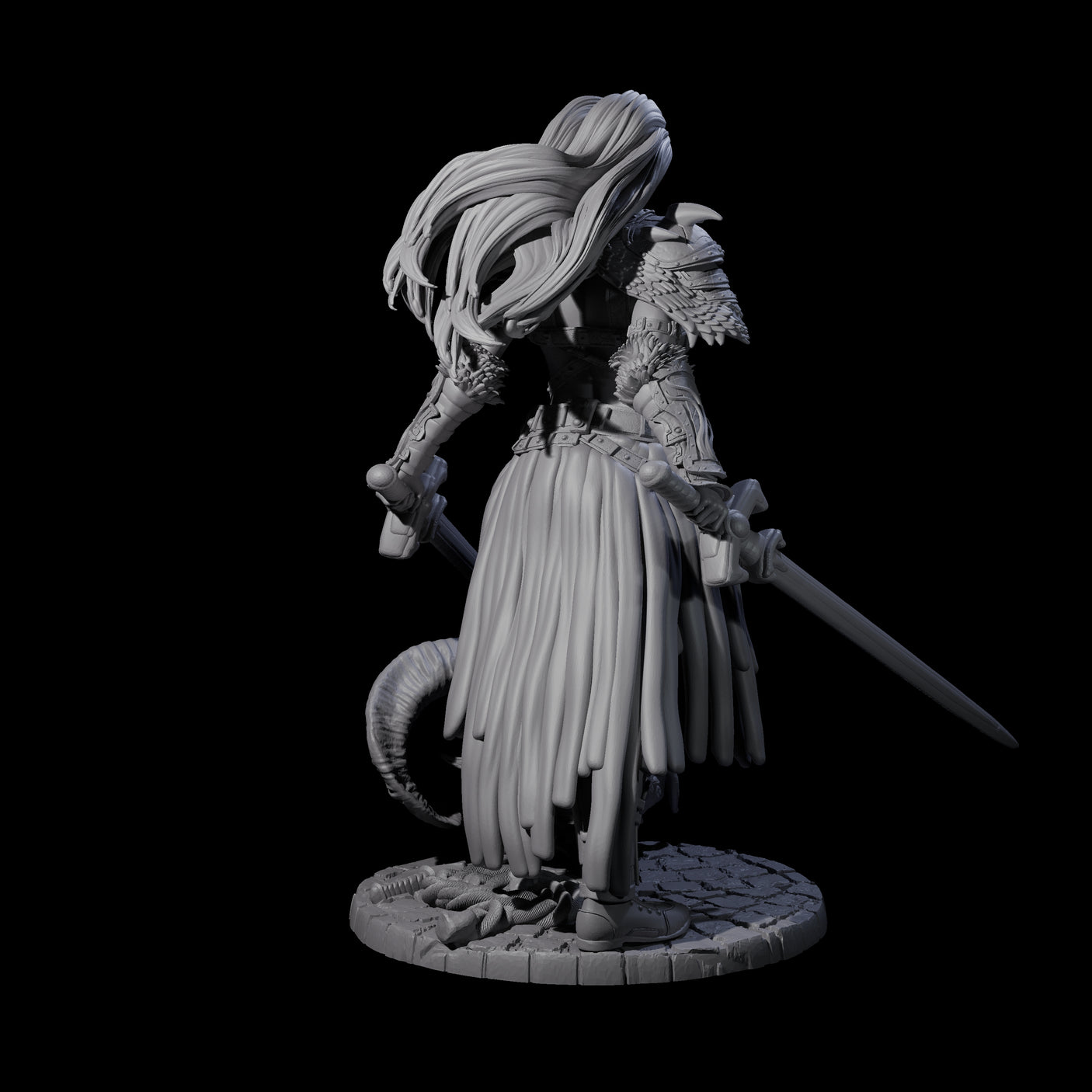 Lady Baudicea - Troll Slayer Fighter Miniature for Dungeons and Dragons, Pathfinder or other TTRPGs
