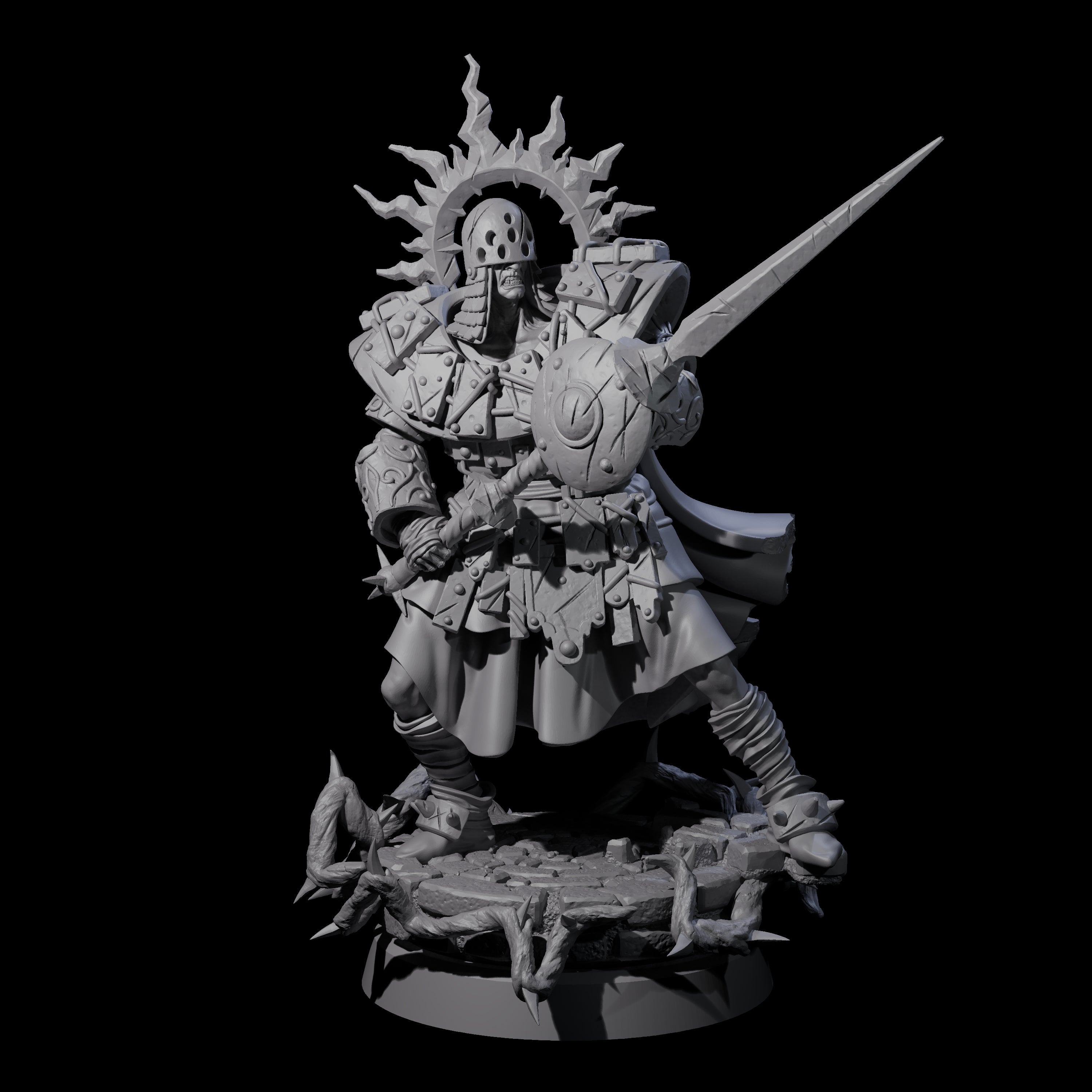 Last Stand Paladin Miniature for Dungeons and Dragons, Pathfinder or other TTRPGs