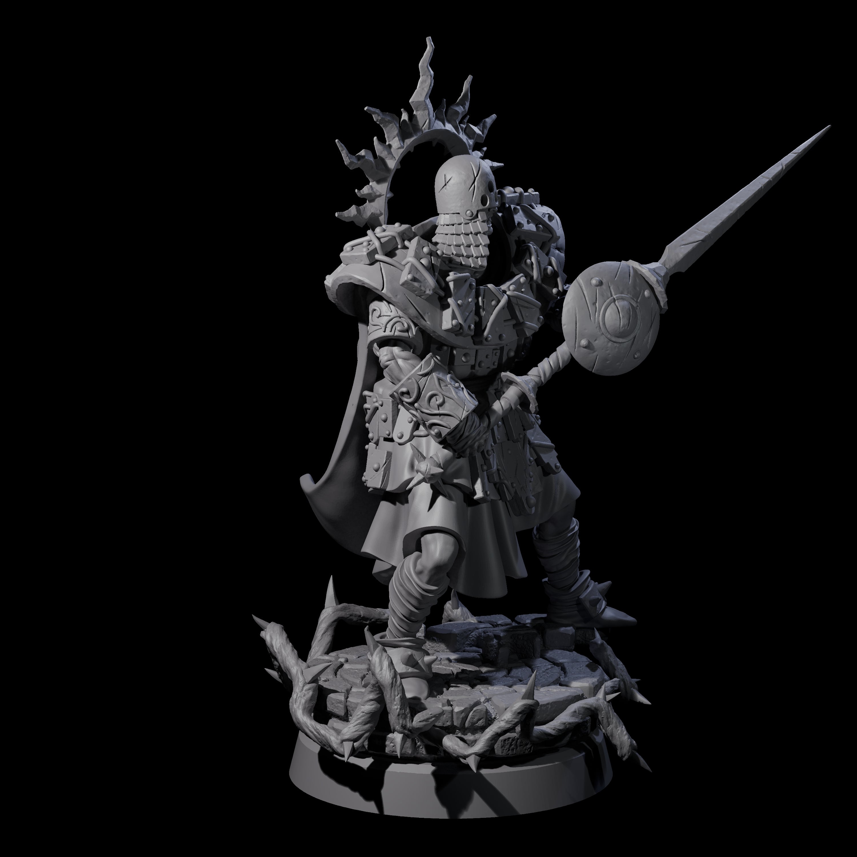 Last Stand Paladin Miniature for Dungeons and Dragons, Pathfinder or other TTRPGs