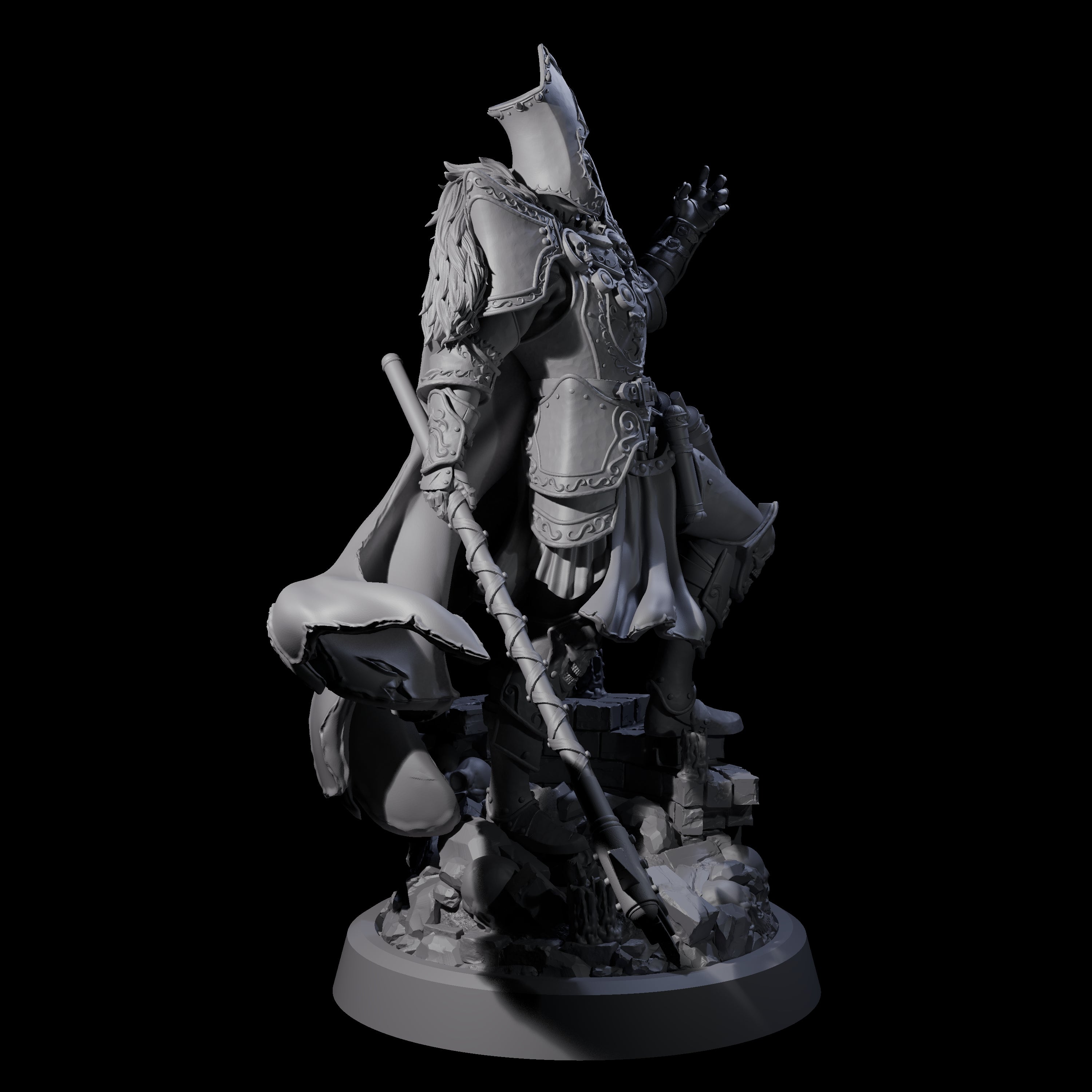 Leading Battle Lich Miniature for Dungeons and Dragons, Pathfinder or other TTRPGs