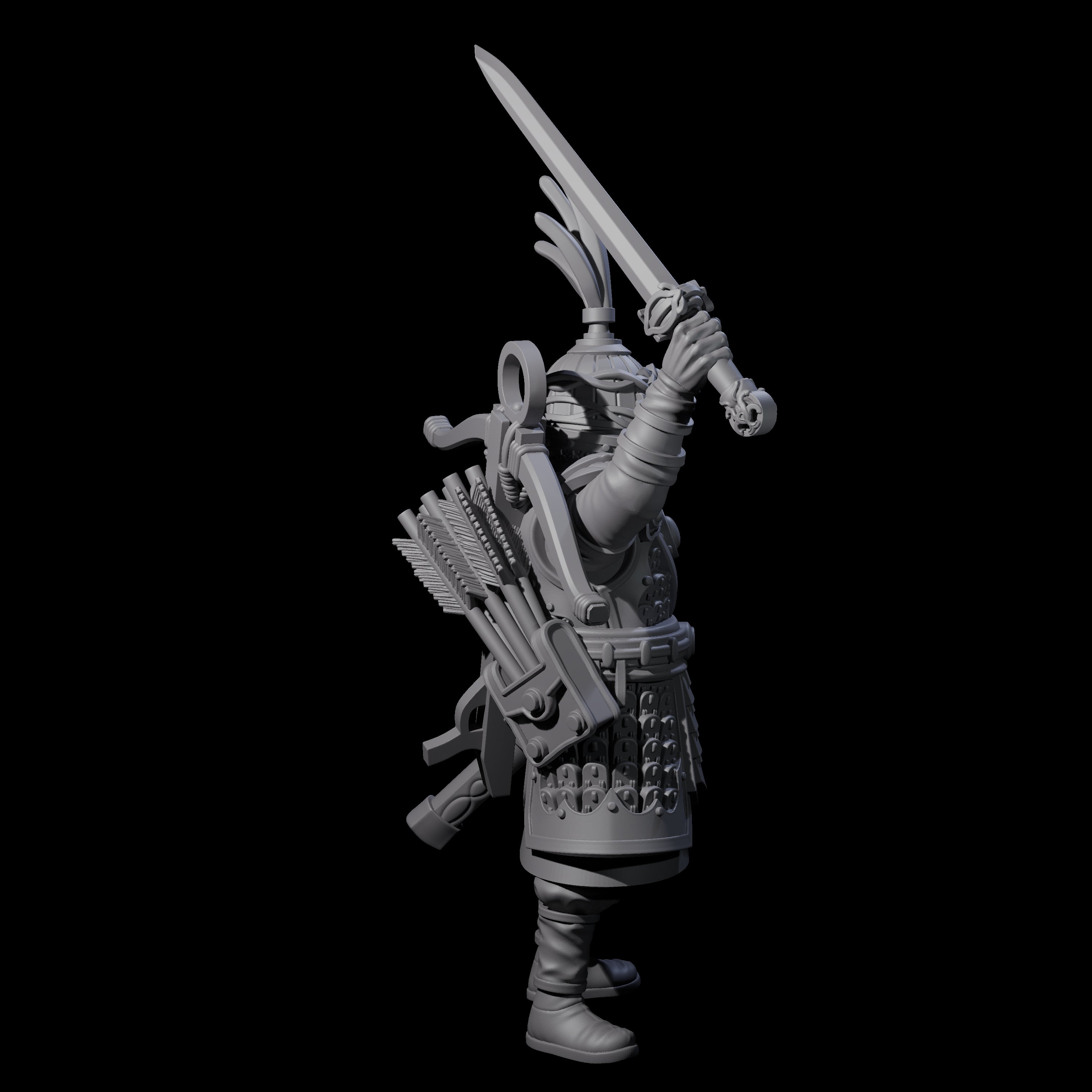 Leading Human Crossbow Captain Miniature for Dungeons and Dragons, Pathfinder or other TTRPGs