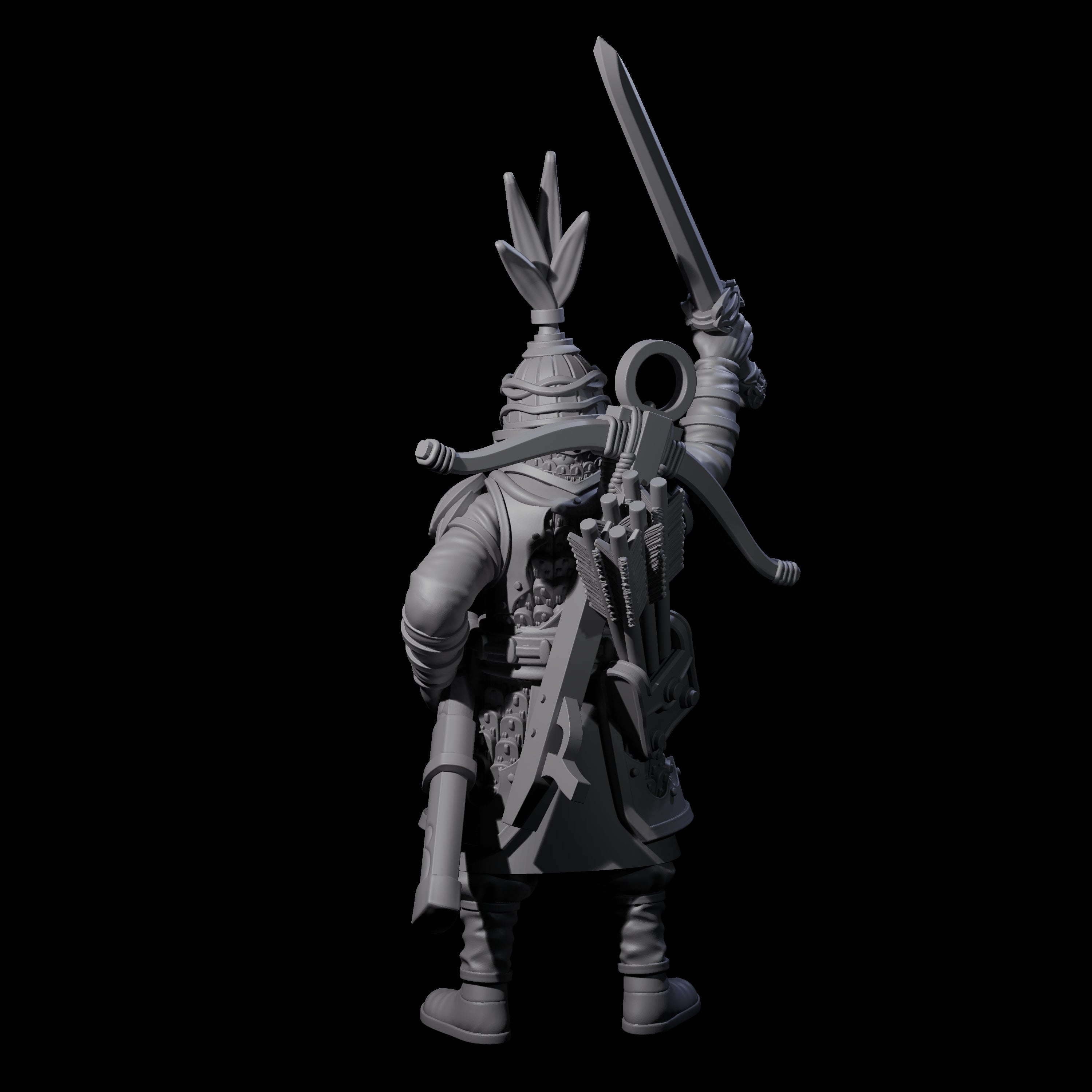 Leading Human Crossbow Captain Miniature for Dungeons and Dragons, Pathfinder or other TTRPGs