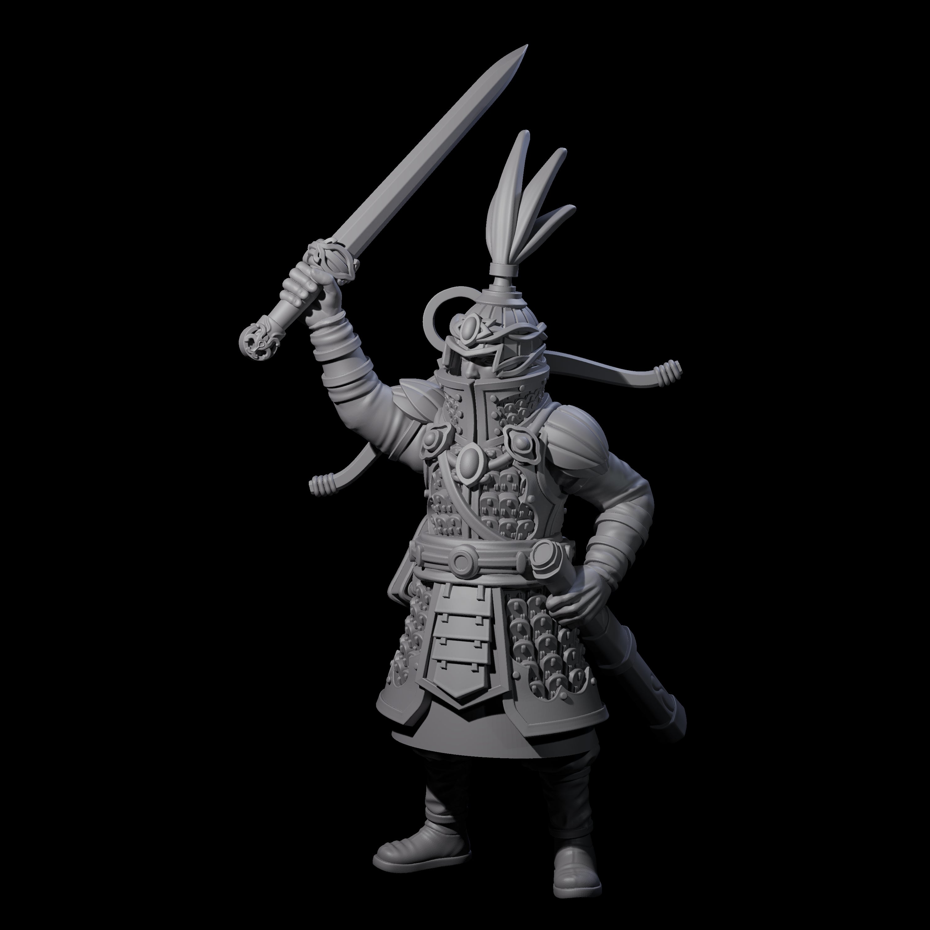 Leading Human Crossbow Captain Miniature for Dungeons and Dragons, Pathfinder or other TTRPGs