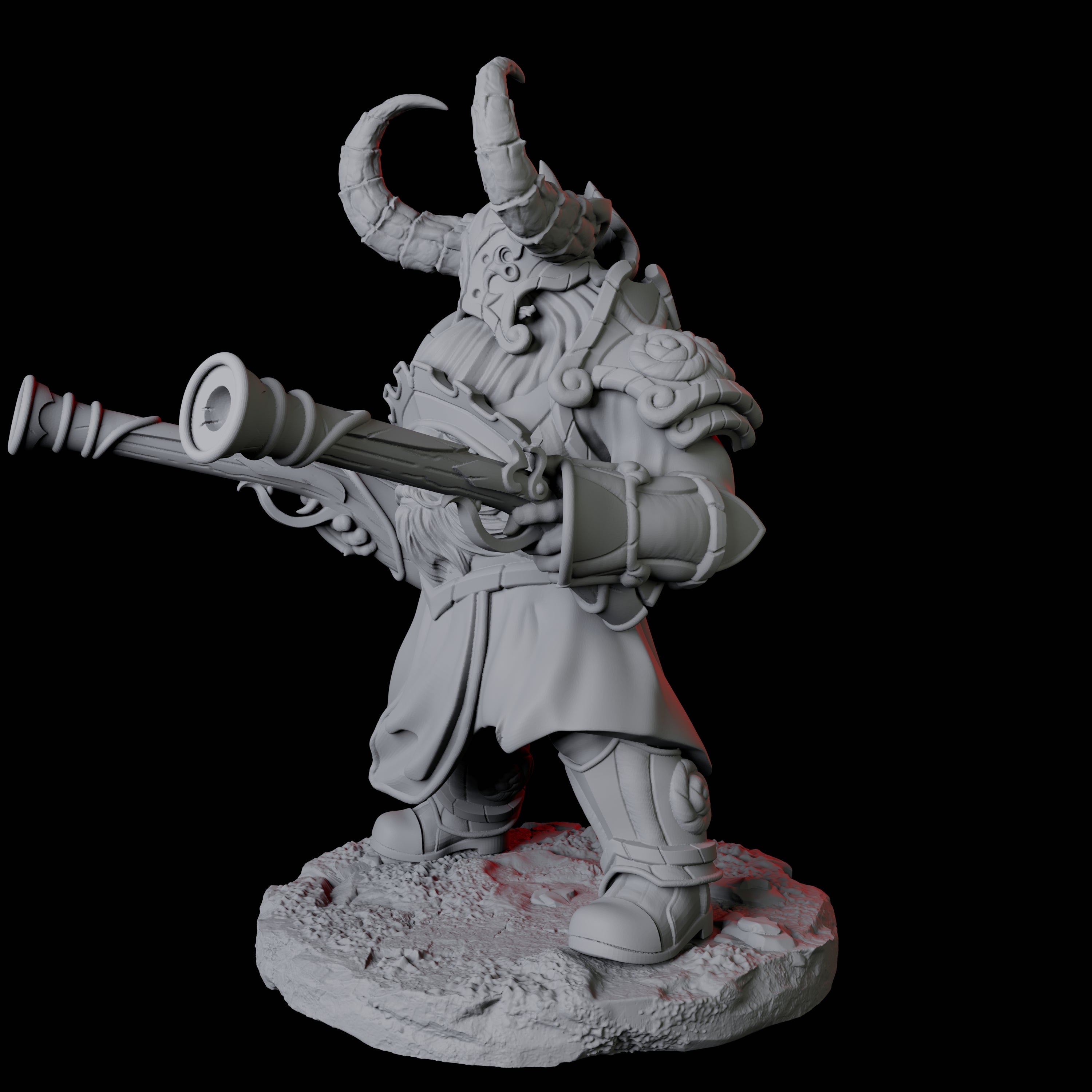 Leadspitter Rifleman A Miniature for Dungeons and Dragons, Pathfinder or other TTRPGs