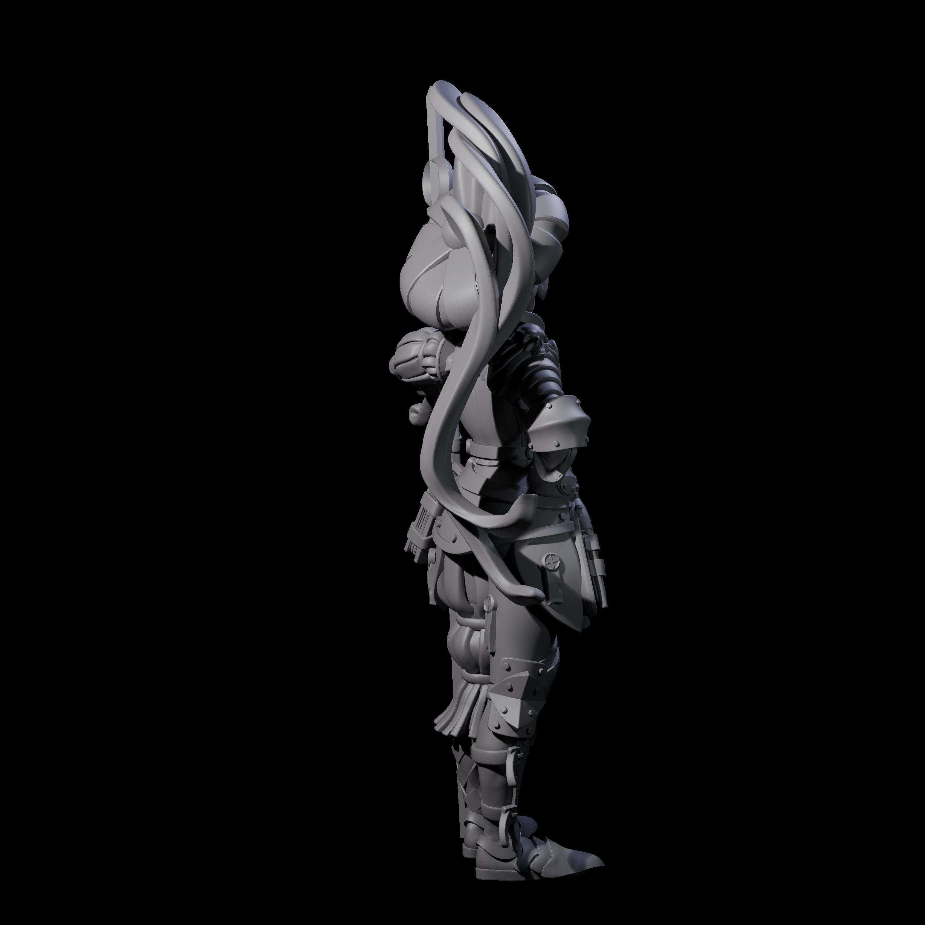 Leaning Fancy Guard Miniature for Dungeons and Dragons, Pathfinder or other TTRPGs