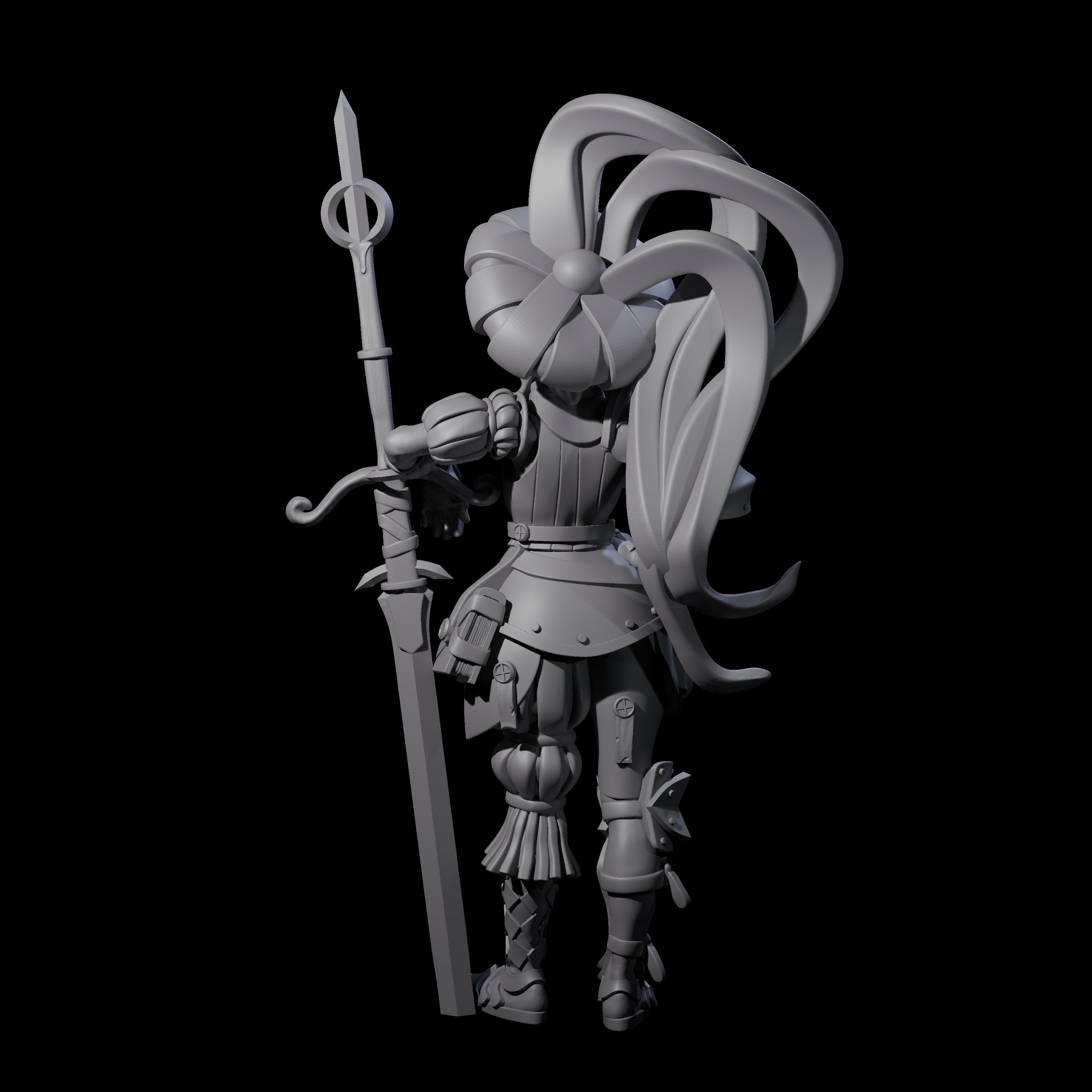 Leaning Fancy Guard Miniature for Dungeons and Dragons, Pathfinder or other TTRPGs