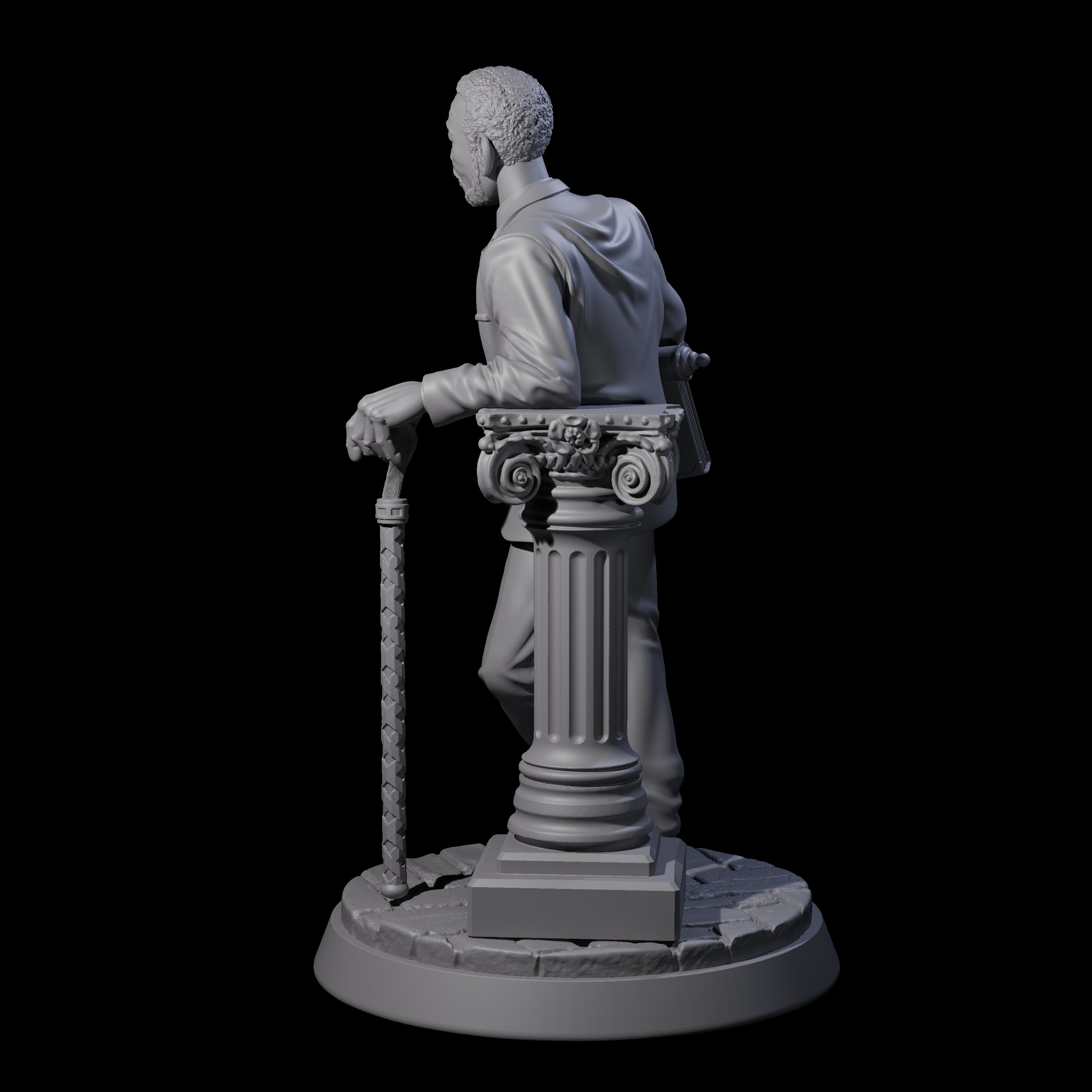 Leaning Gentleman Miniature for Dungeons and Dragons, Pathfinder or other TTRPGs