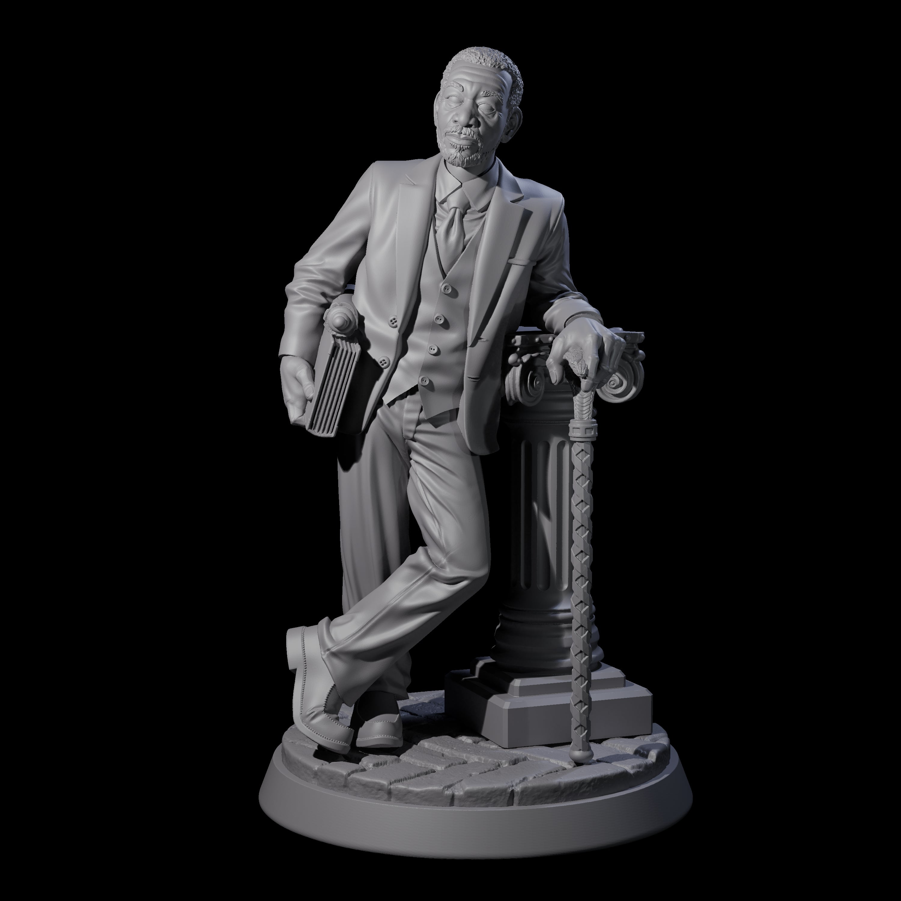 Leaning Gentleman Miniature for Dungeons and Dragons, Pathfinder or other TTRPGs