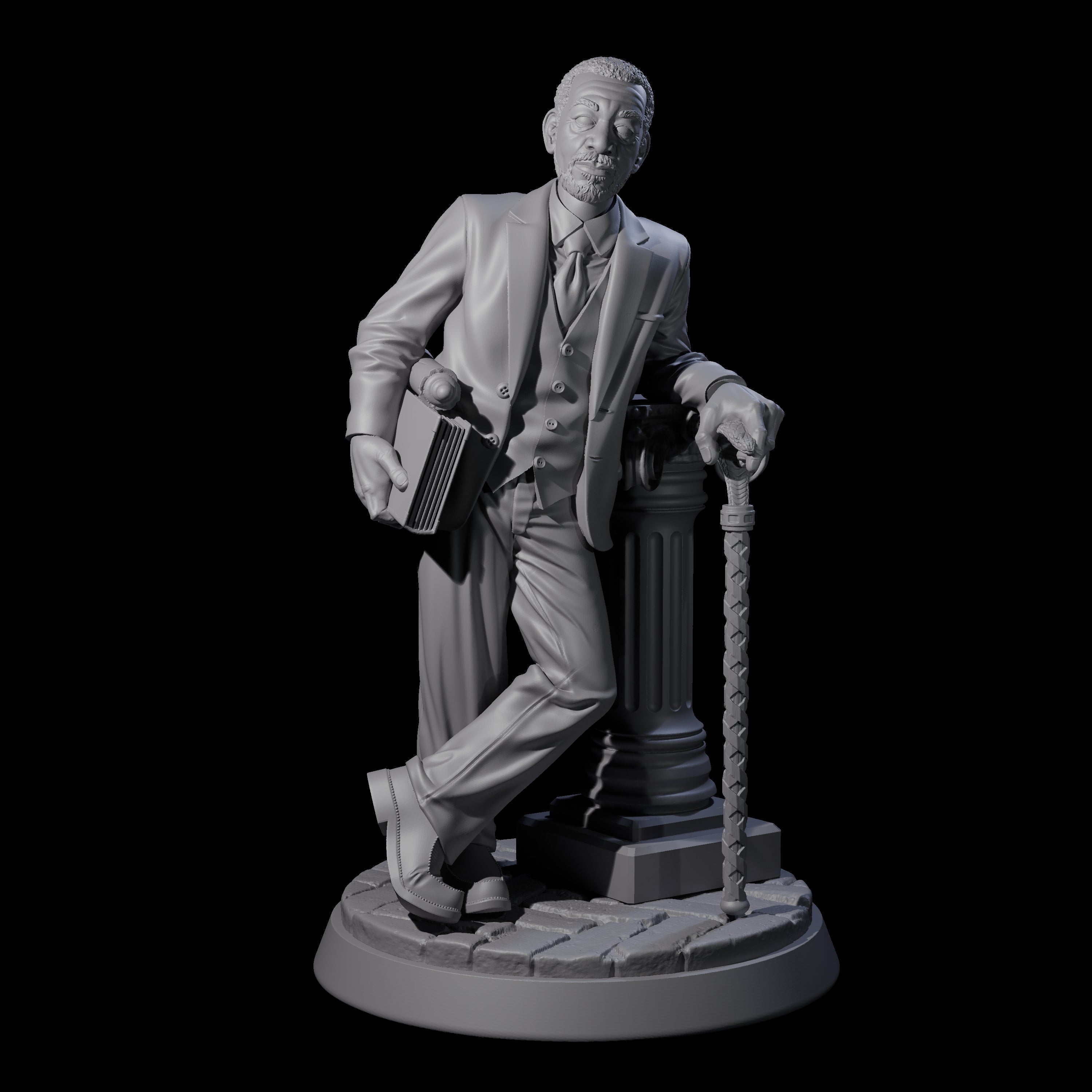 Leaning Gentleman Miniature for Dungeons and Dragons, Pathfinder or other TTRPGs
