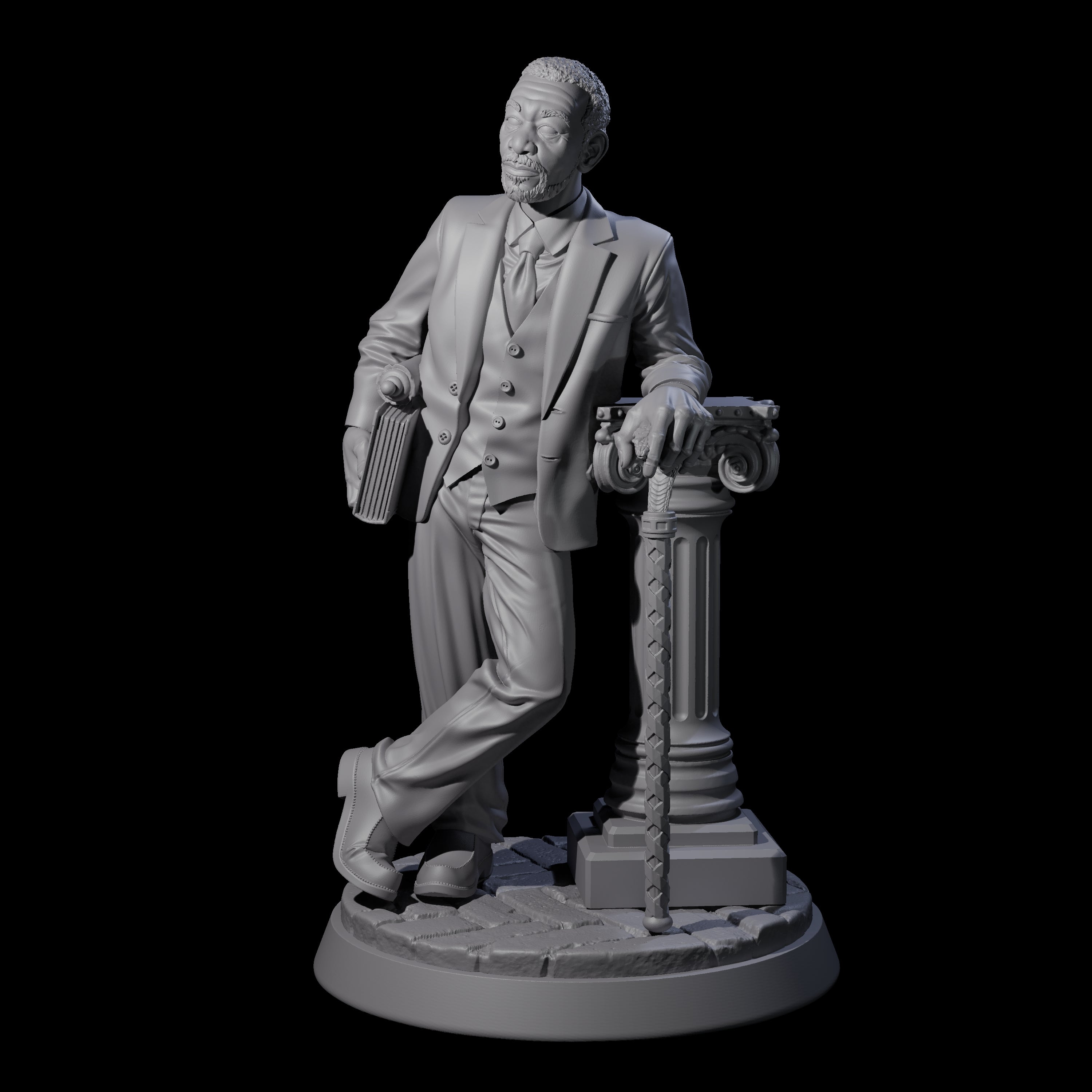 Leaning Gentleman Miniature for Dungeons and Dragons, Pathfinder or other TTRPGs