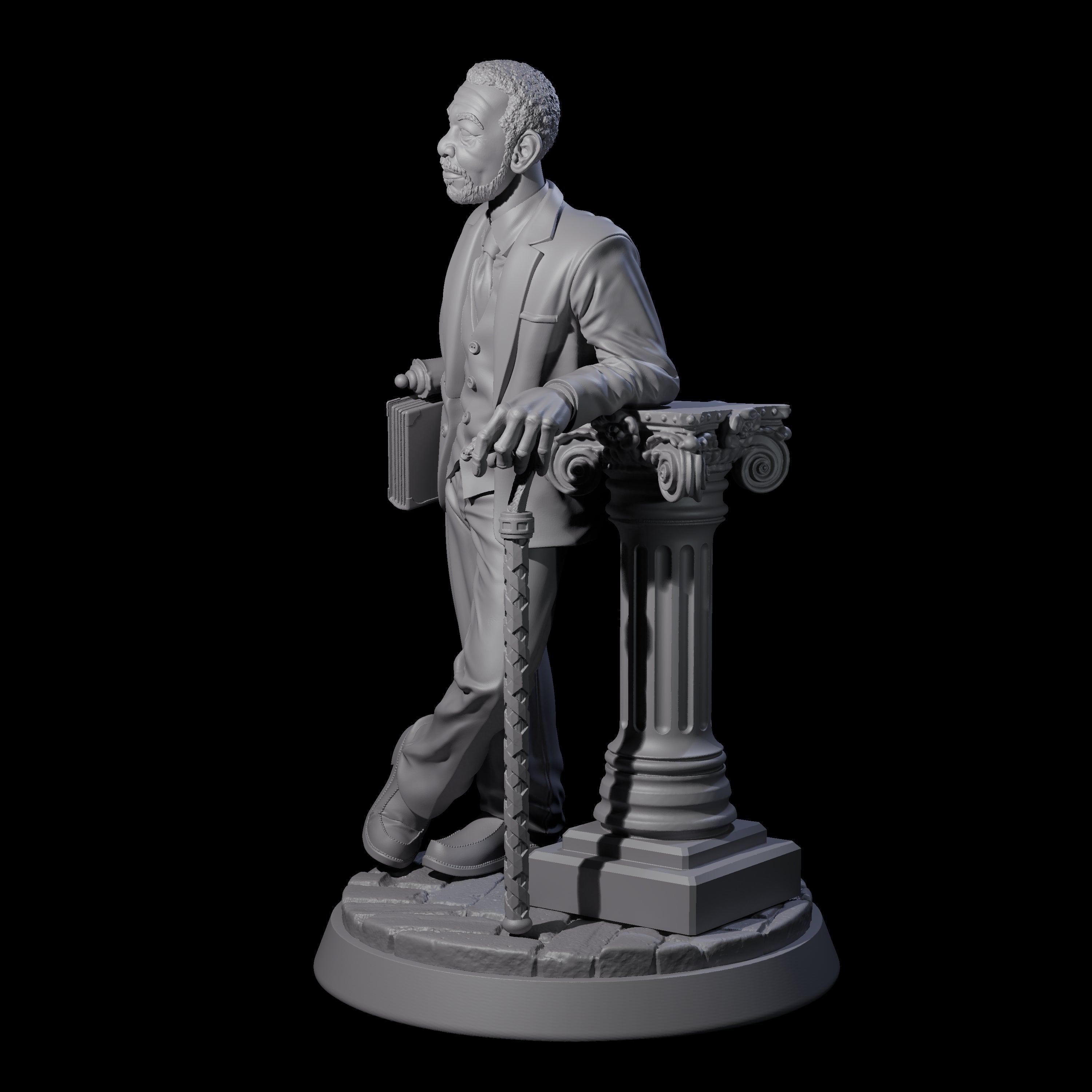 Leaning Gentleman Miniature for Dungeons and Dragons, Pathfinder or other TTRPGs