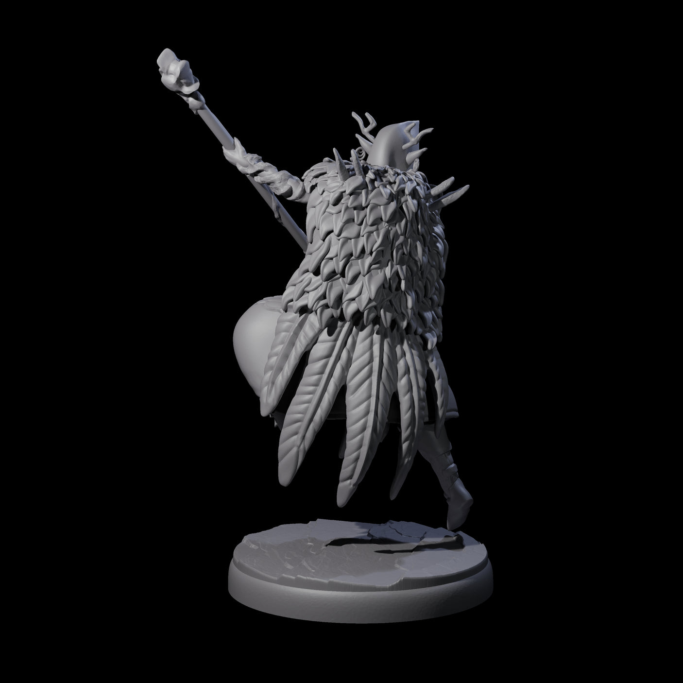 Leaping Dark Elf Underdark Guardian A Miniature for Dungeons and Dragons, Pathfinder or other TTRPGs