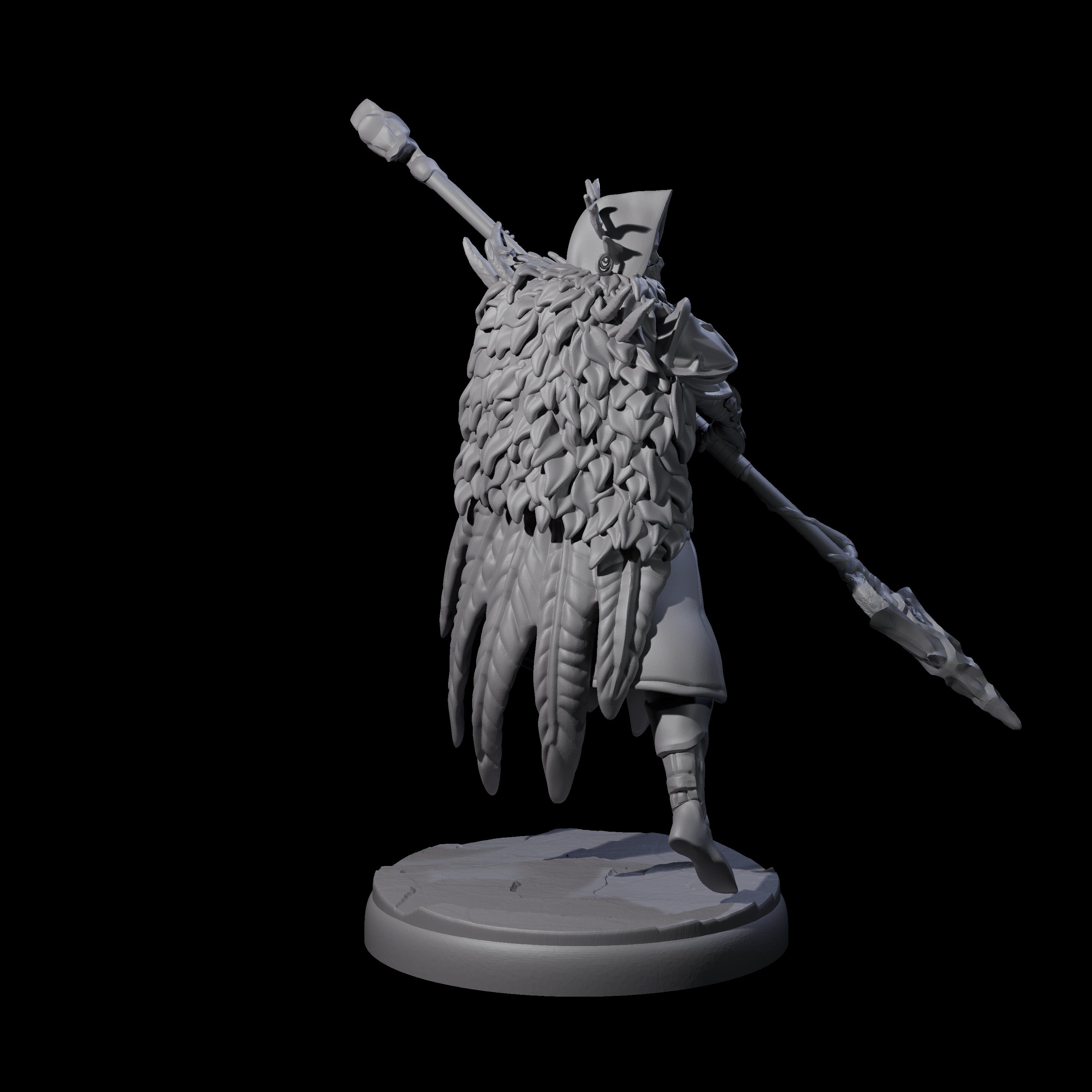 Leaping Dark Elf Underdark Guardian A Miniature for Dungeons and Dragons, Pathfinder or other TTRPGs