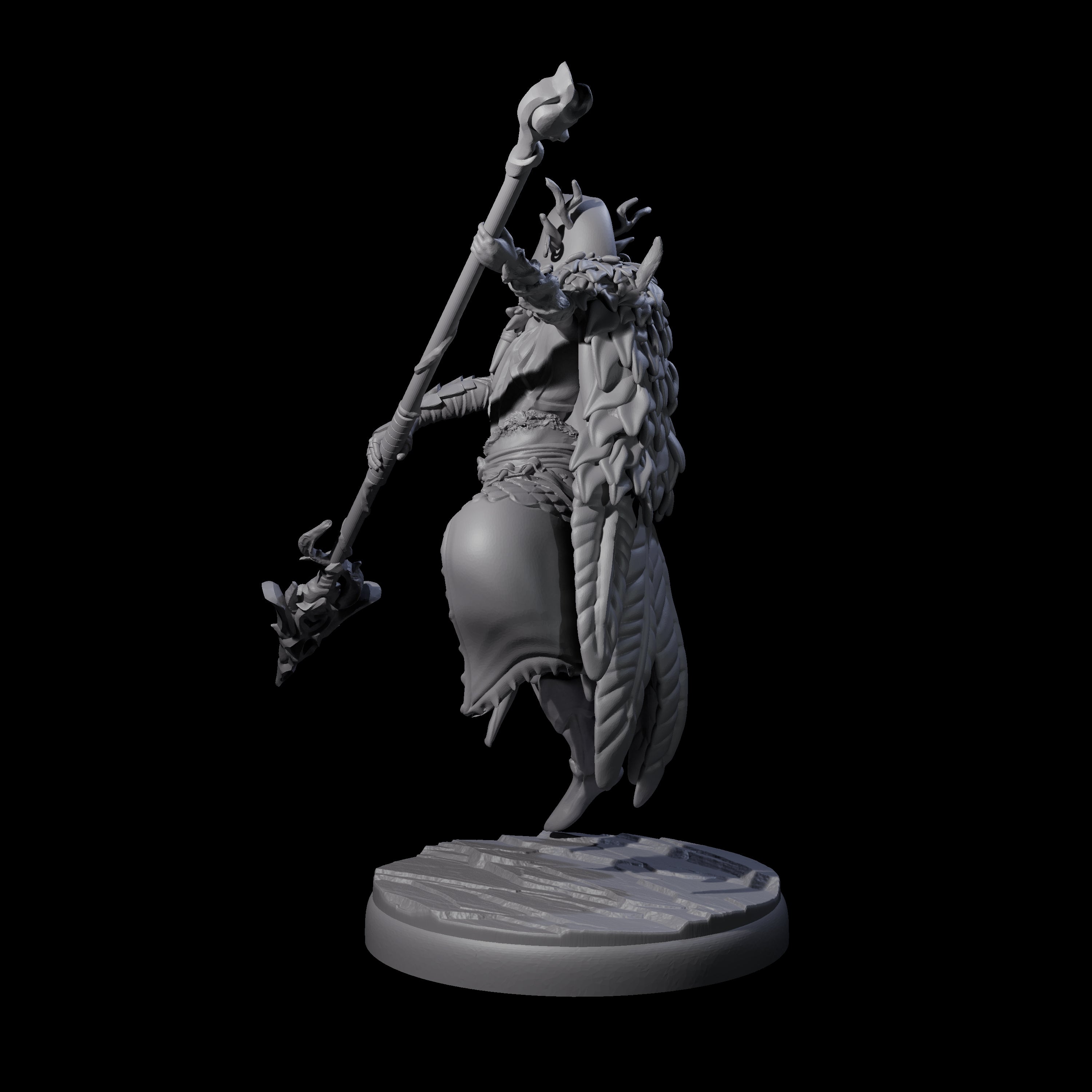 Leaping Dark Elf Underdark Guardian A Miniature for Dungeons and Dragons, Pathfinder or other TTRPGs