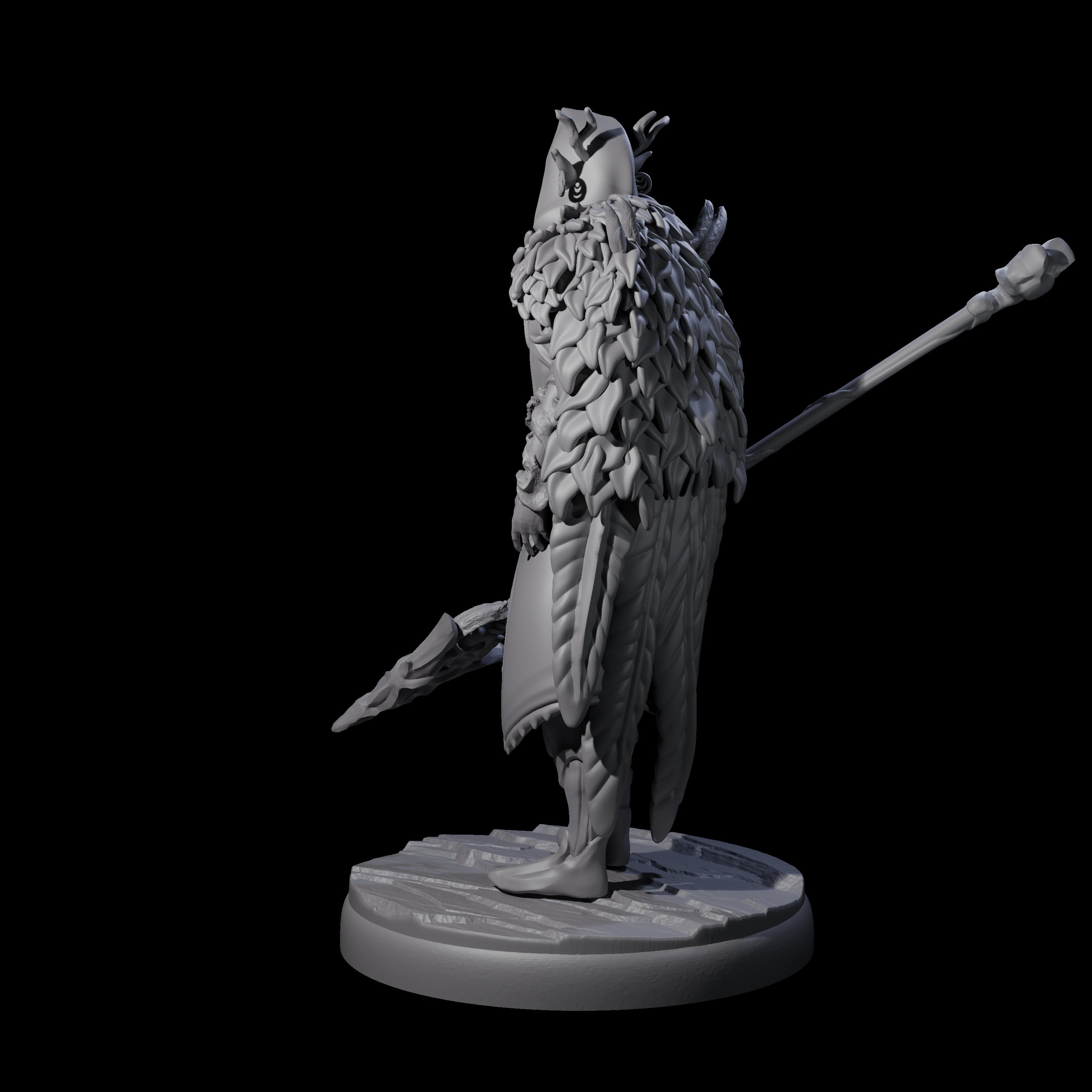 Leaping Dark Elf Underdark Guardian B Miniature for Dungeons and Dragons, Pathfinder or other TTRPGs