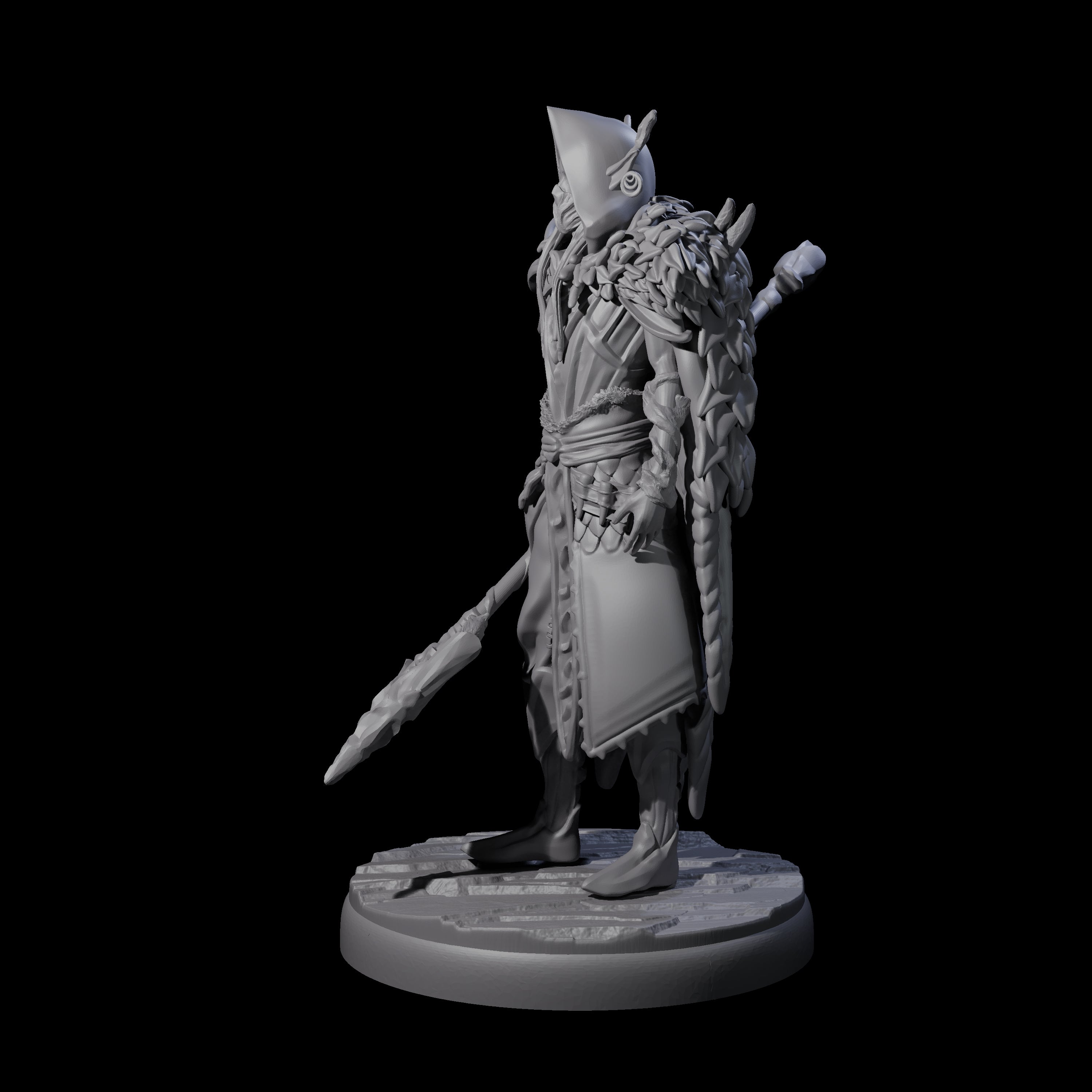 Leaping Dark Elf Underdark Guardian B Miniature for Dungeons and Dragons, Pathfinder or other TTRPGs