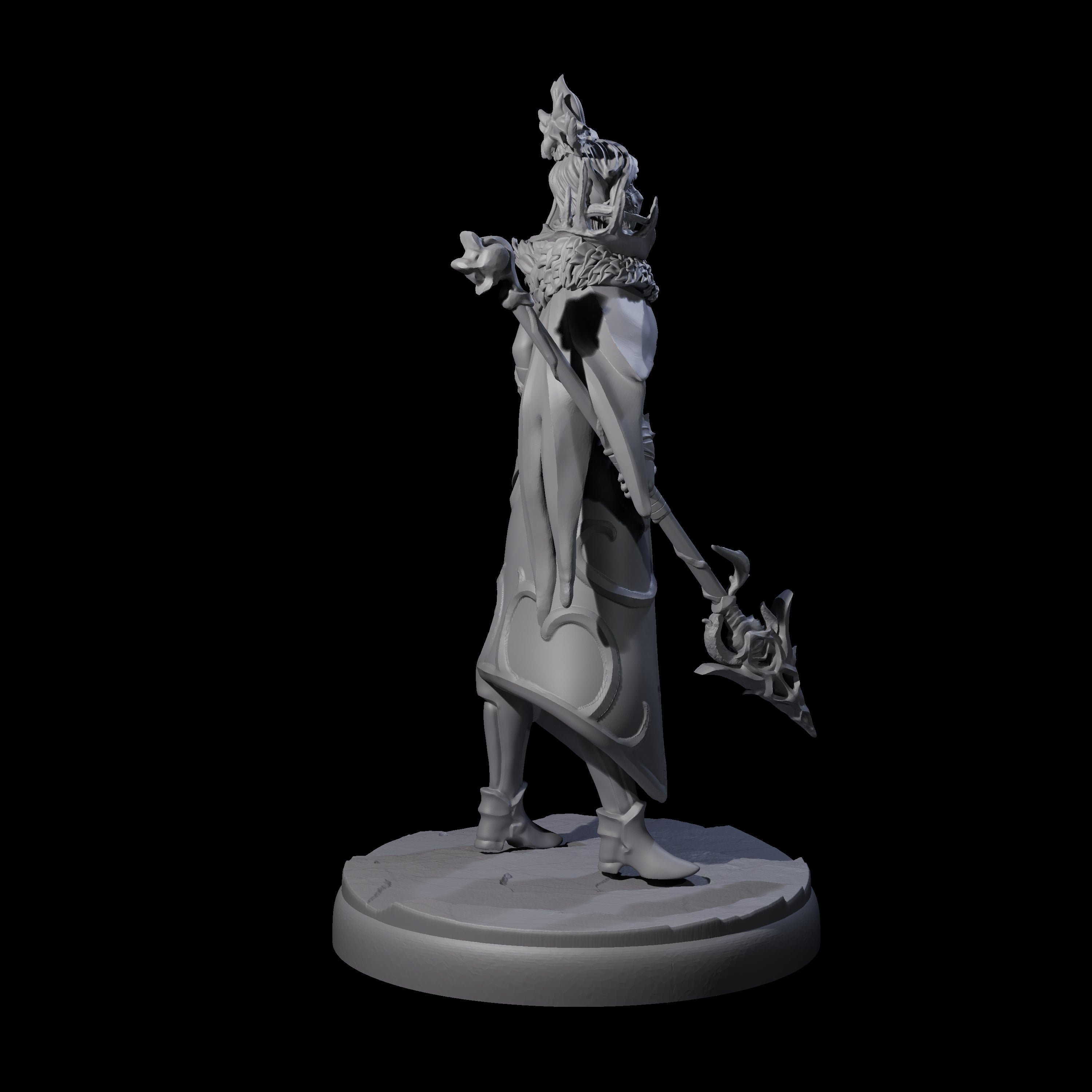 Leaping Dark Elf Underdark Guardian D Miniature for Dungeons and Dragons, Pathfinder or other TTRPGs
