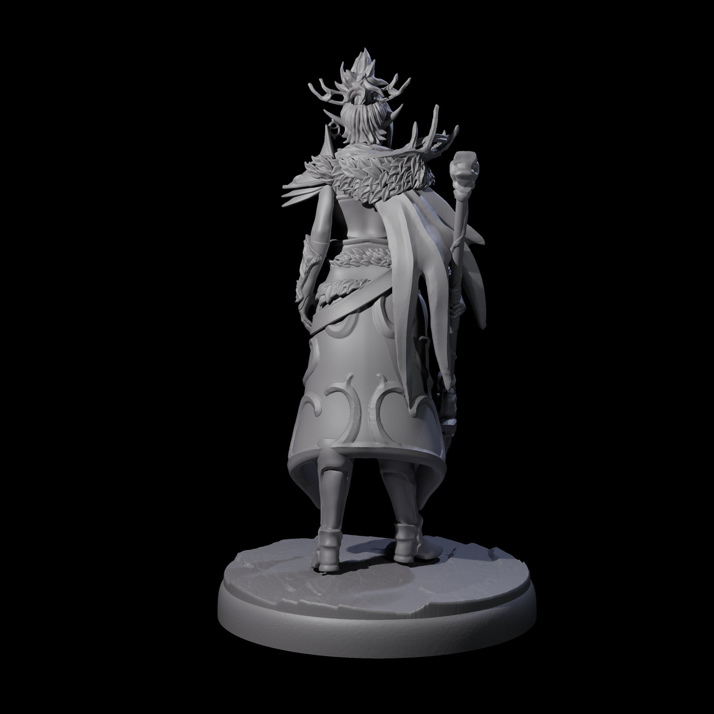 Leaping Dark Elf Underdark Guardian D Miniature for Dungeons and Dragons, Pathfinder or other TTRPGs
