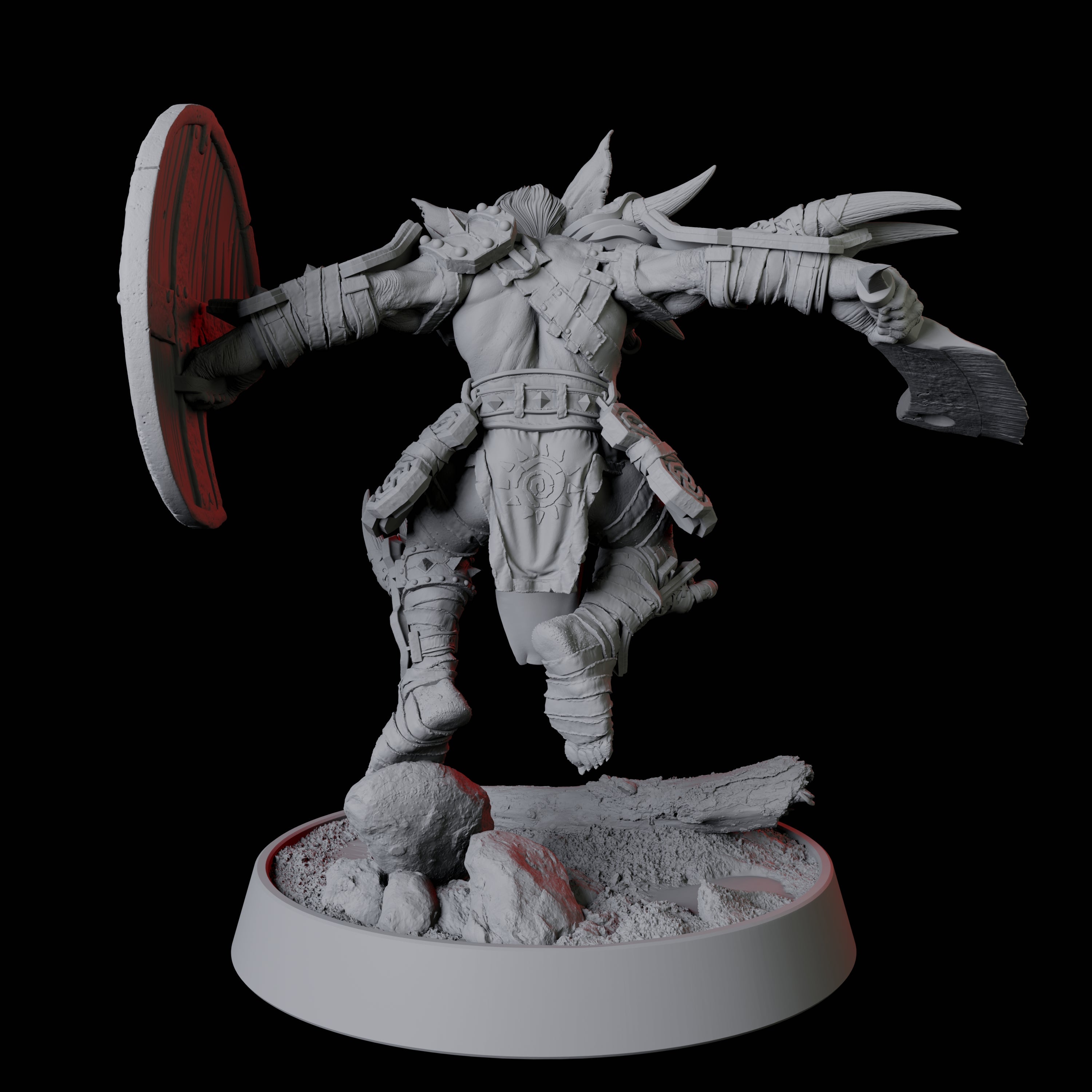 Leaping Goblin Spearman Miniature for Dungeons and Dragons, Pathfinder or other TTRPGs