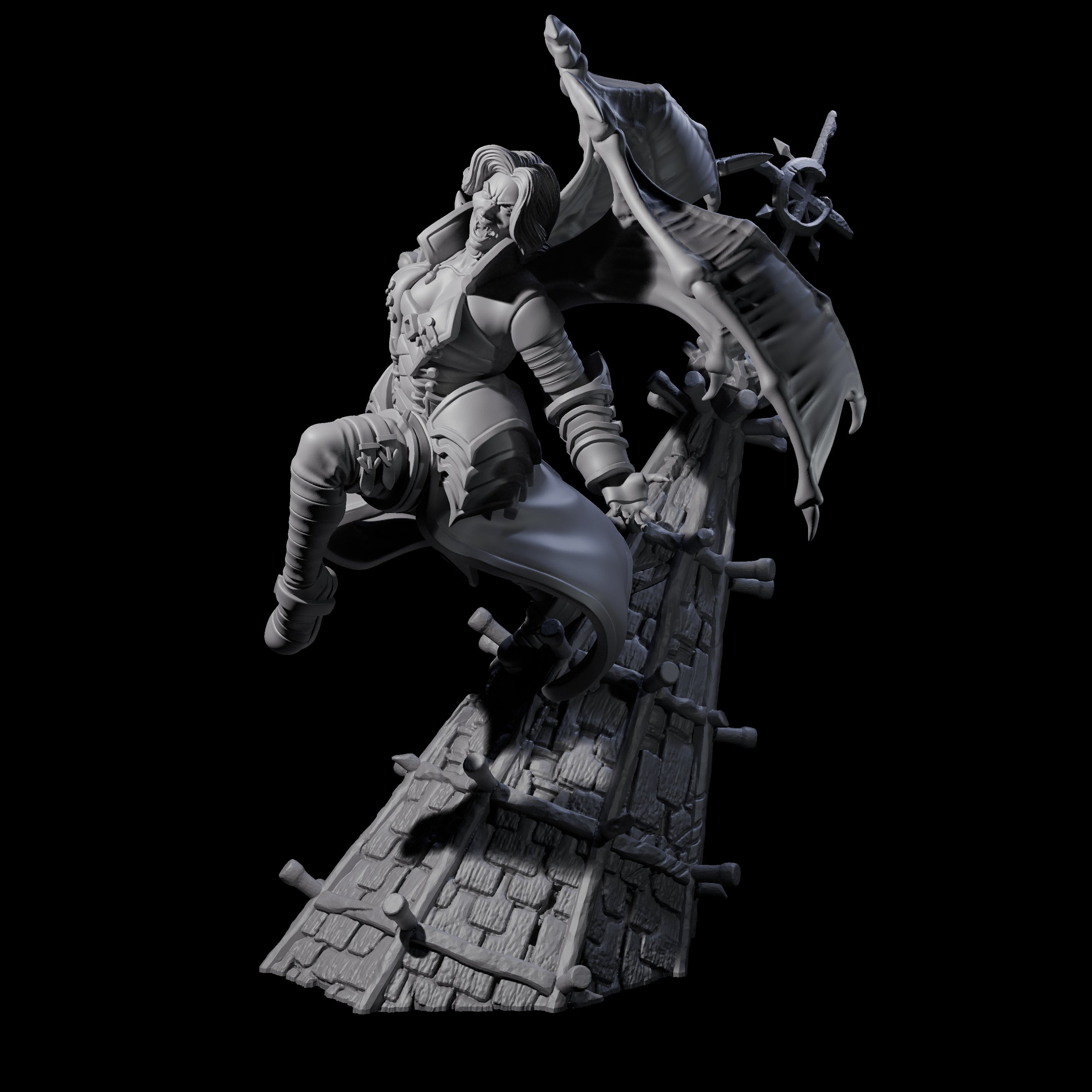 Leaping Striking Vampire Spawn Miniature for Dungeons and Dragons, Pathfinder or other TTRPGs