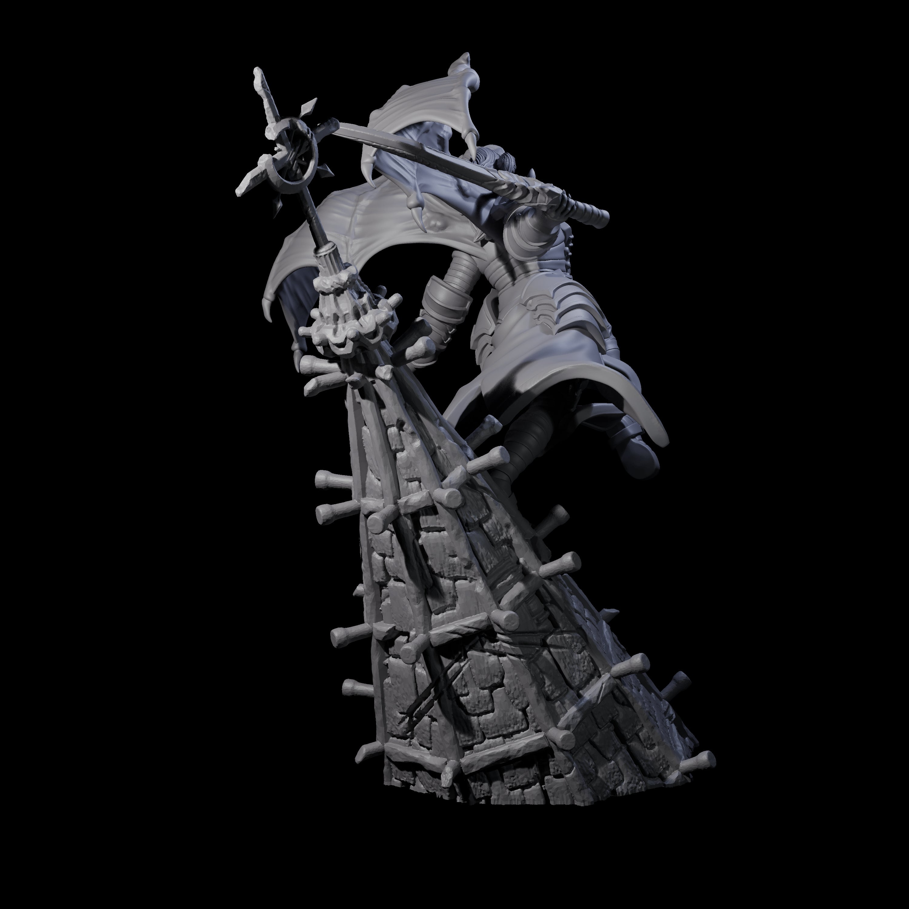 Leaping Striking Vampire Spawn Miniature for Dungeons and Dragons, Pathfinder or other TTRPGs