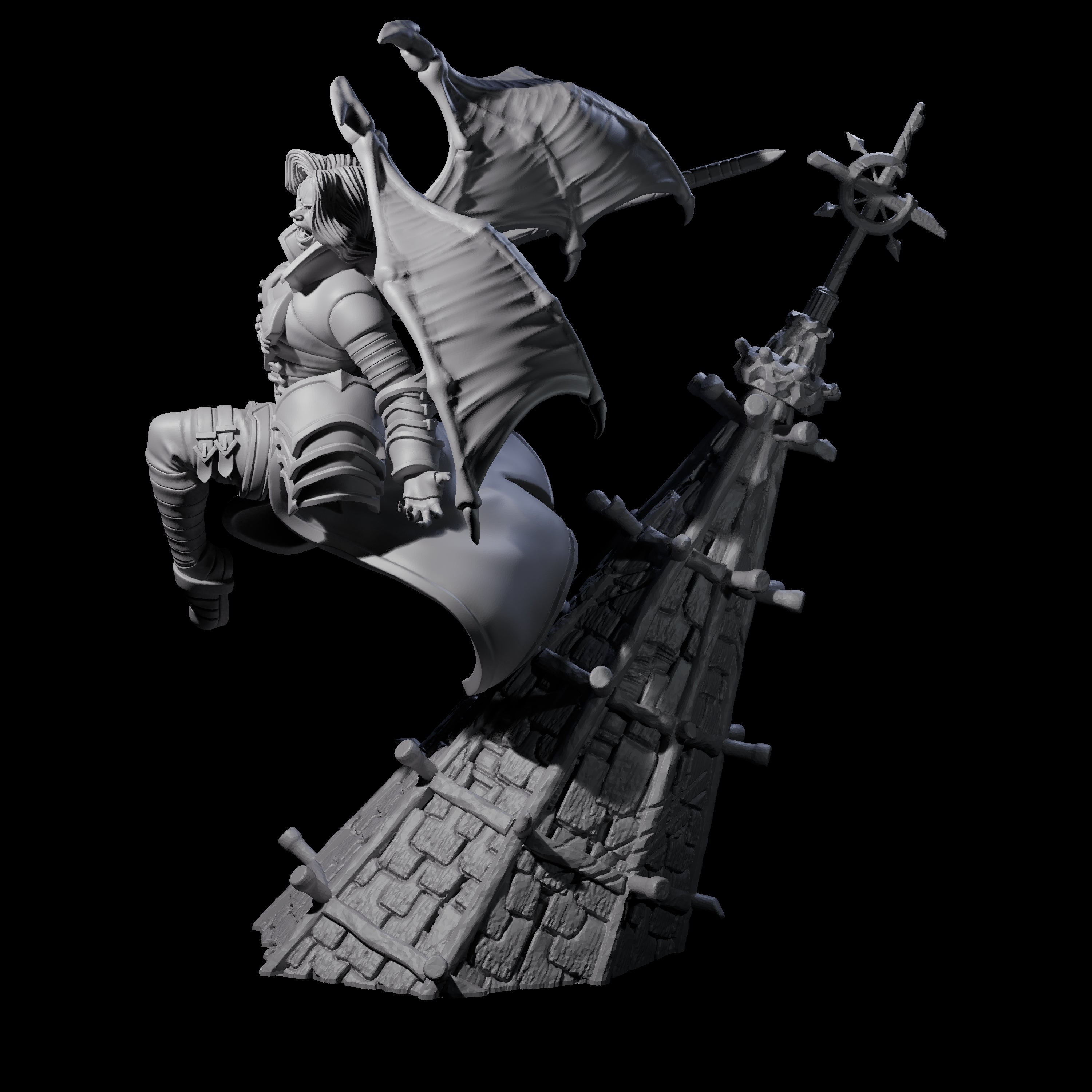 Leaping Striking Vampire Spawn Miniature for Dungeons and Dragons, Pathfinder or other TTRPGs