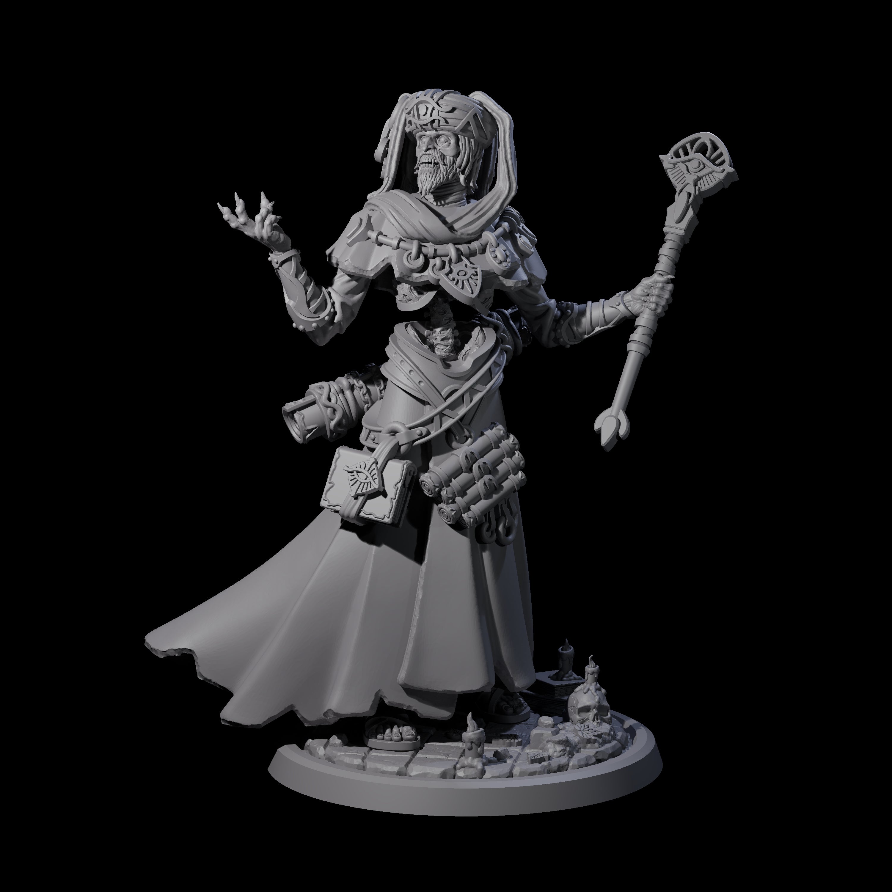 Learned Undead Scholar C Miniature for Dungeons and Dragons, Pathfinder or other TTRPGs