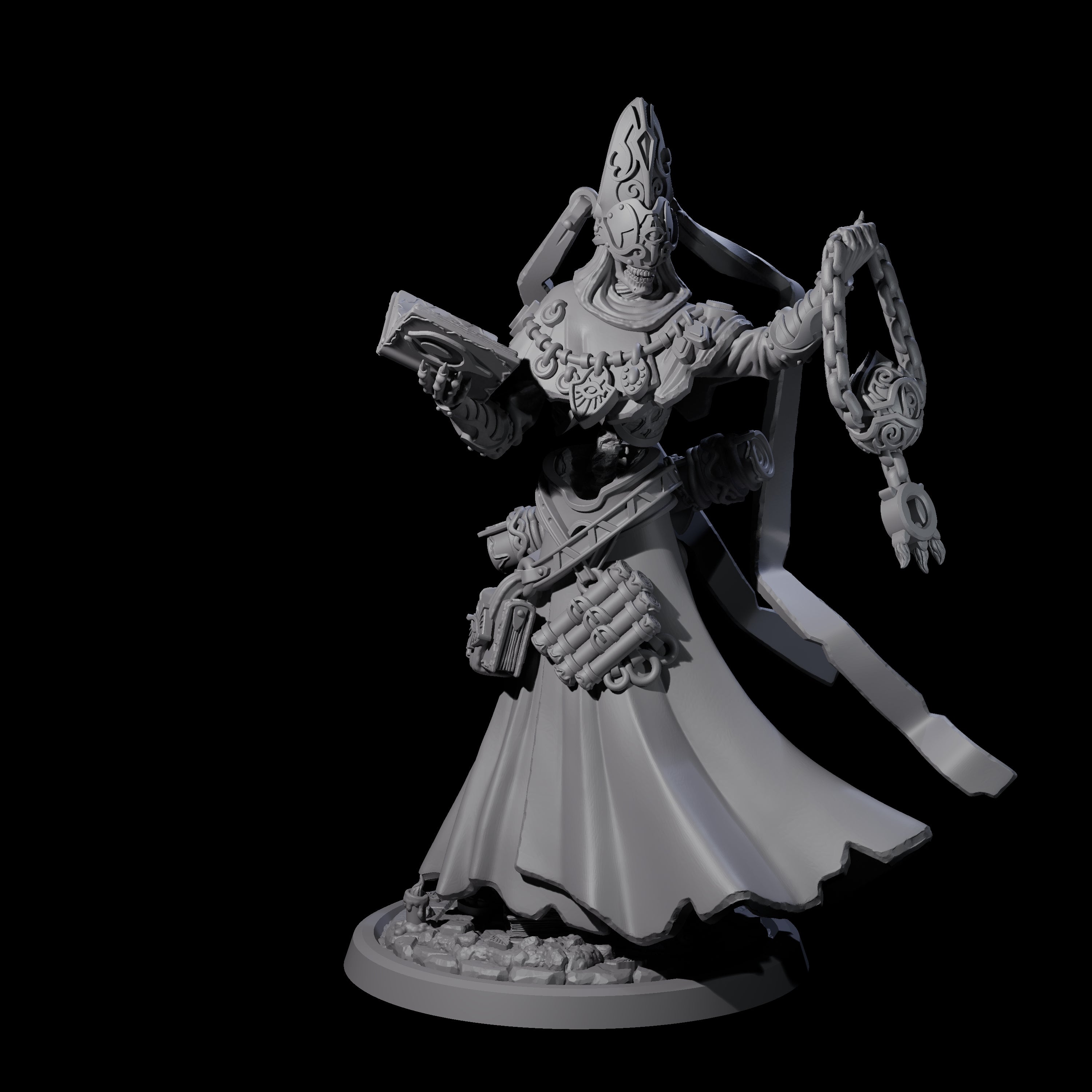 Learned Undead Scholar D Miniature for Dungeons and Dragons, Pathfinder or other TTRPGs