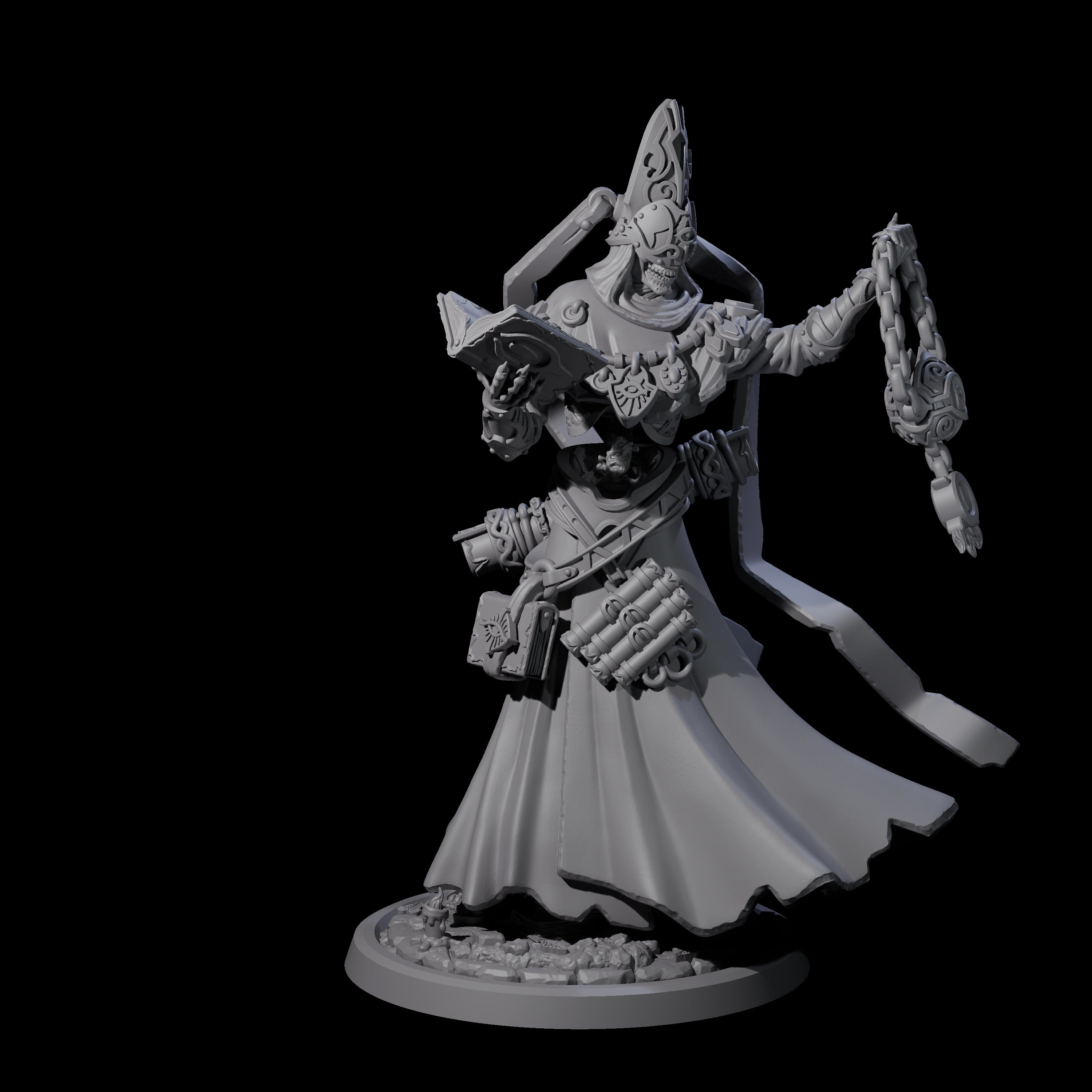Learned Undead Scholar D Miniature for Dungeons and Dragons, Pathfinder or other TTRPGs