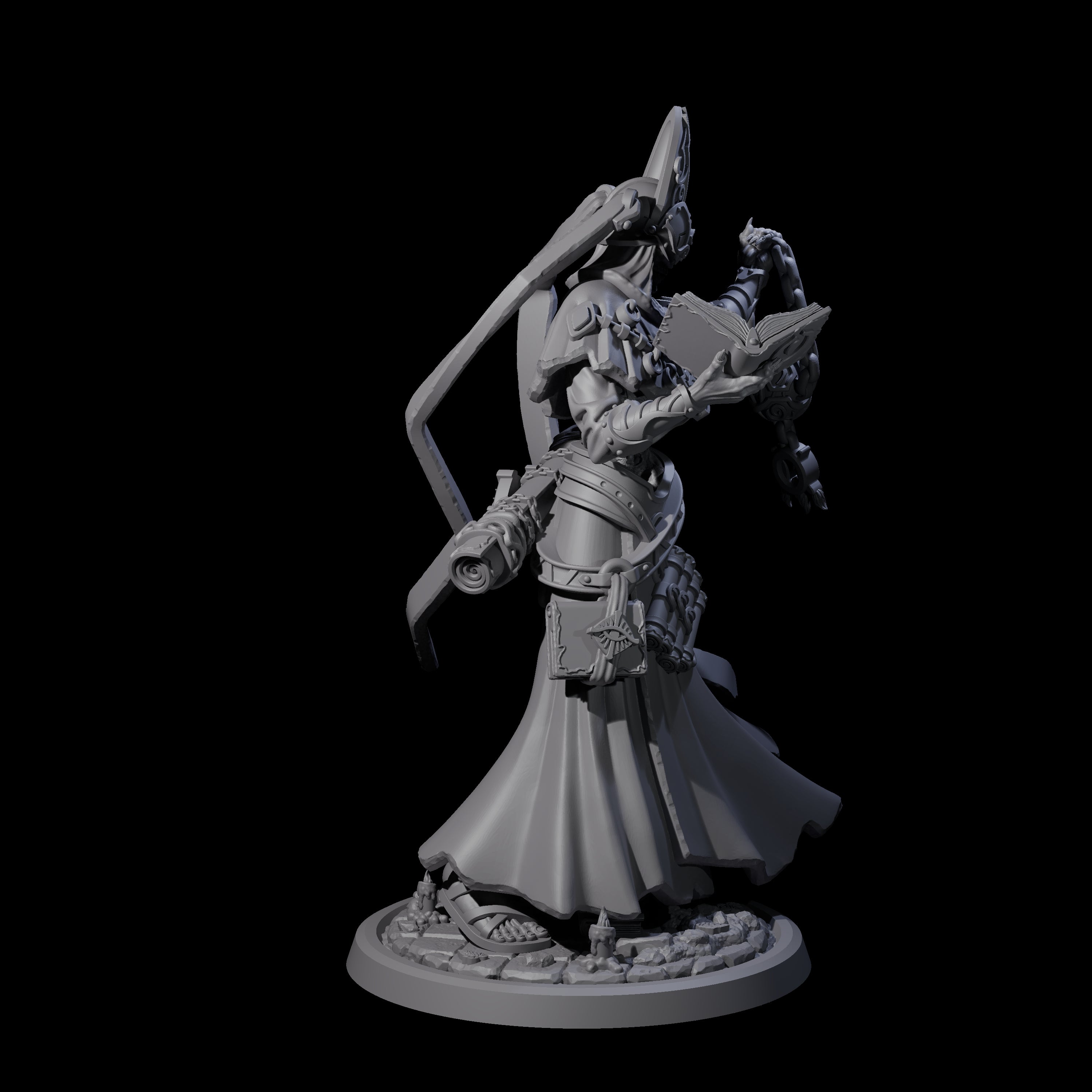 Learned Undead Scholar D Miniature for Dungeons and Dragons, Pathfinder or other TTRPGs