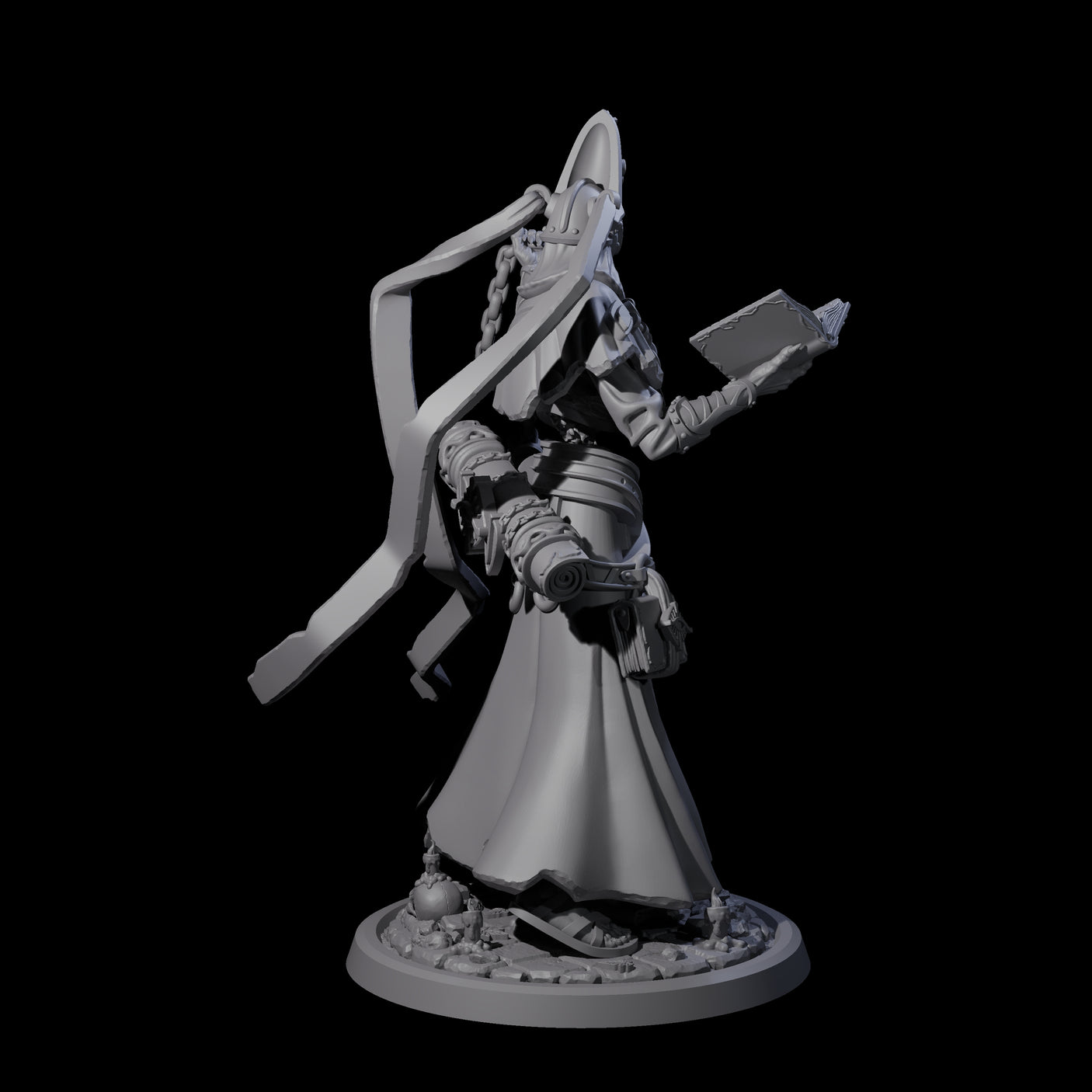 Learned Undead Scholar D Miniature for Dungeons and Dragons, Pathfinder or other TTRPGs