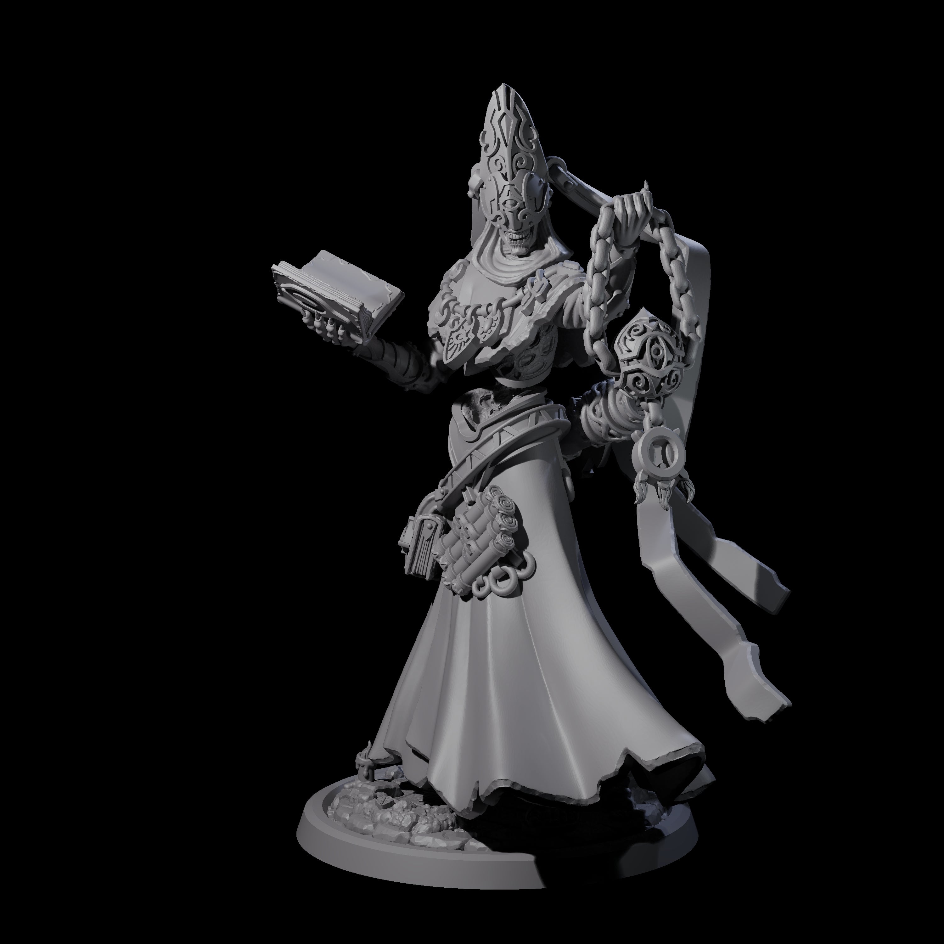 Learned Undead Scholar D Miniature for Dungeons and Dragons, Pathfinder or other TTRPGs