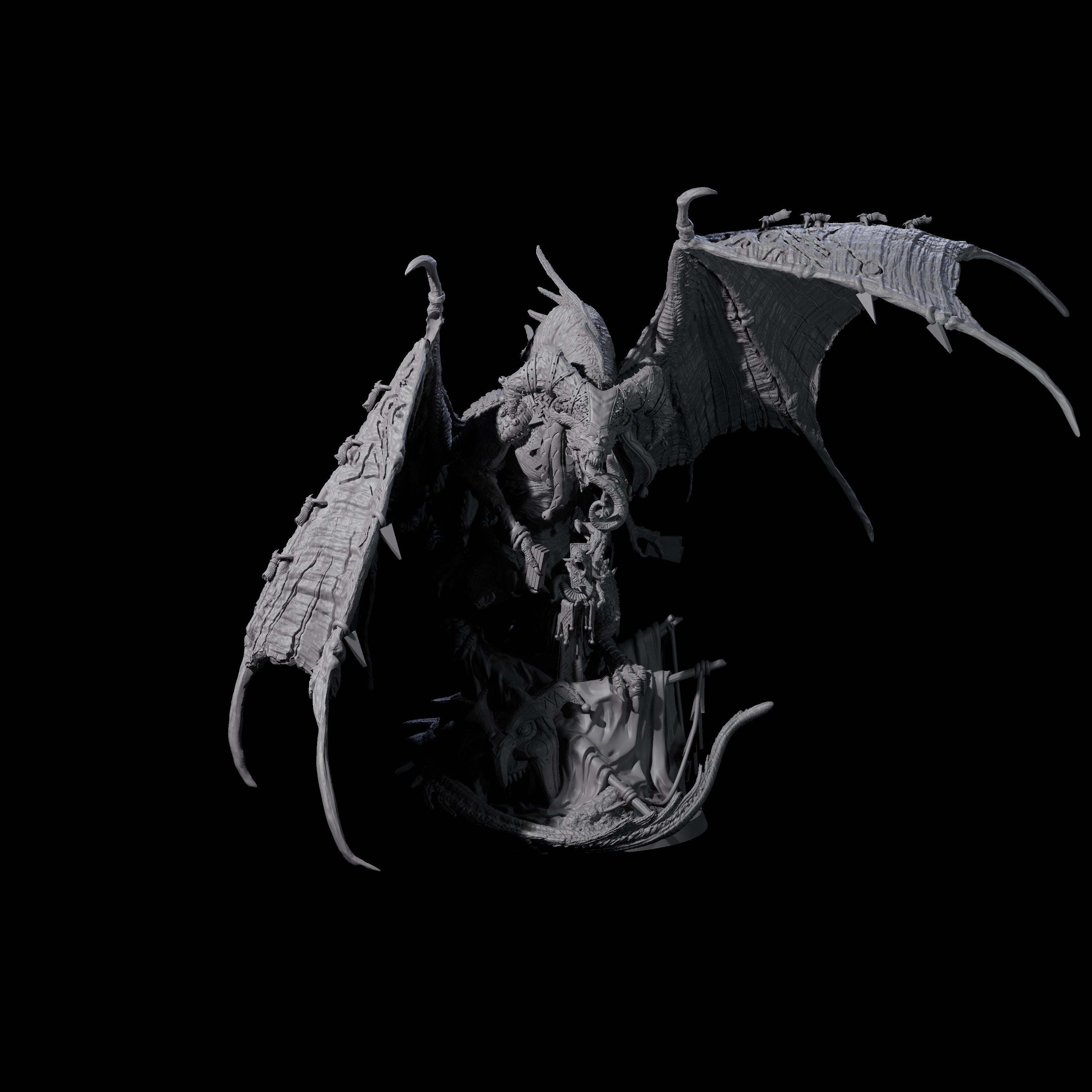 Leering Entertaining Circus Dragon Miniature for Dungeons and Dragons, Pathfinder or other TTRPGs