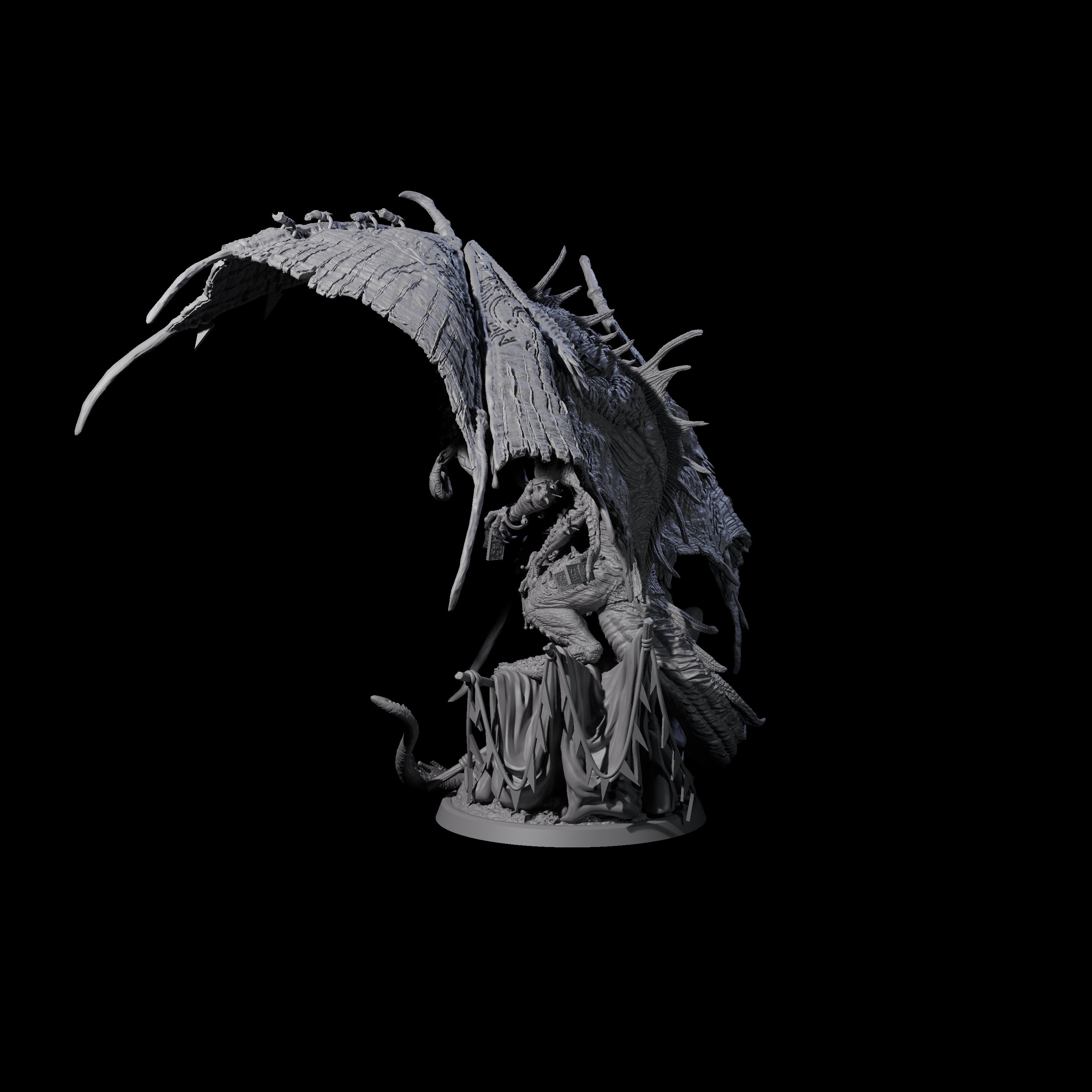 Leering Entertaining Circus Dragon Miniature for Dungeons and Dragons, Pathfinder or other TTRPGs