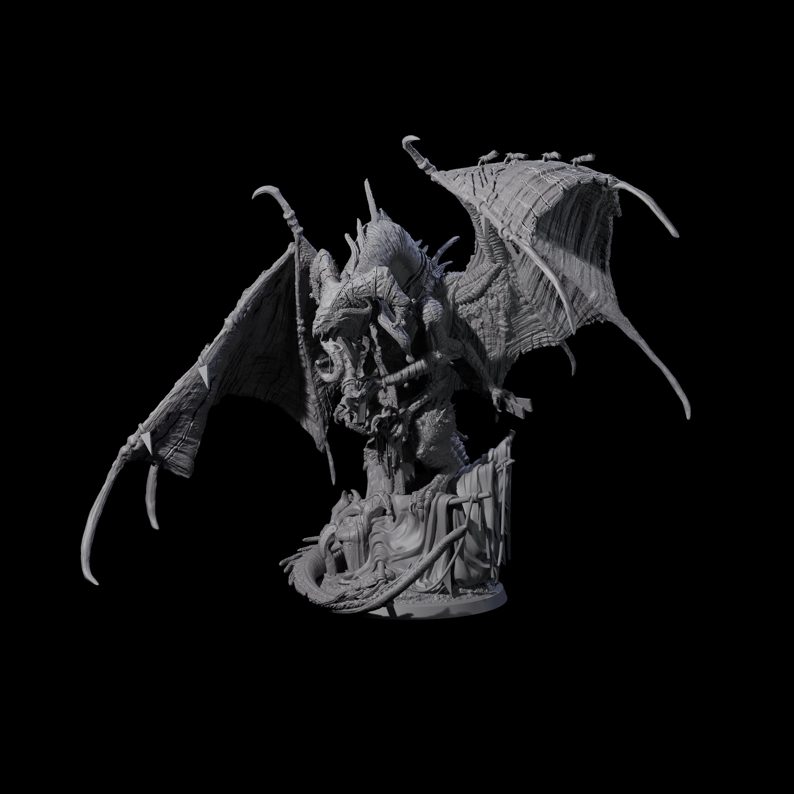 Leering Entertaining Circus Dragon Miniature for Dungeons and Dragons, Pathfinder or other TTRPGs