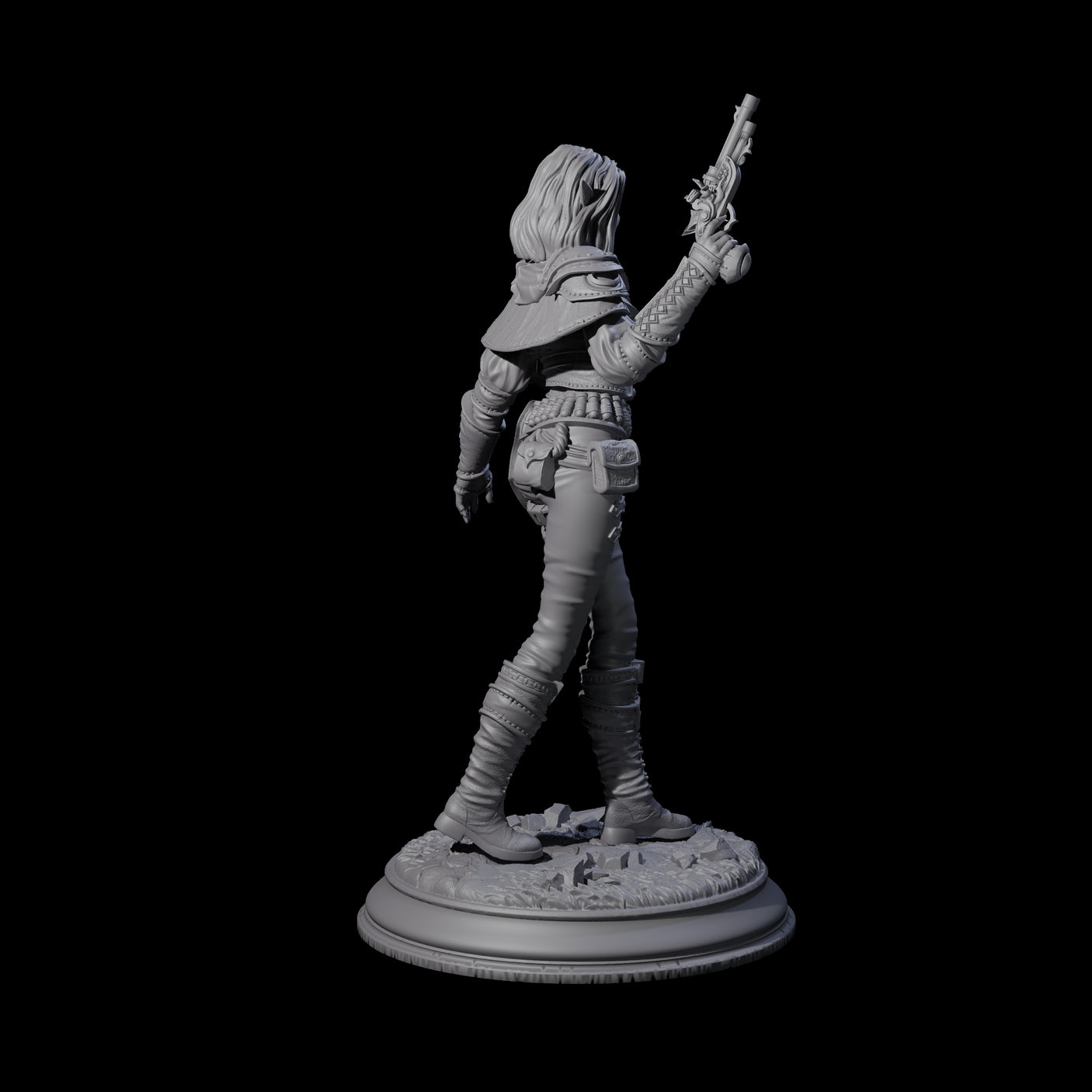 Lethal Gunslinger Miniature for Dungeons and Dragons, Pathfinder or other TTRPGs