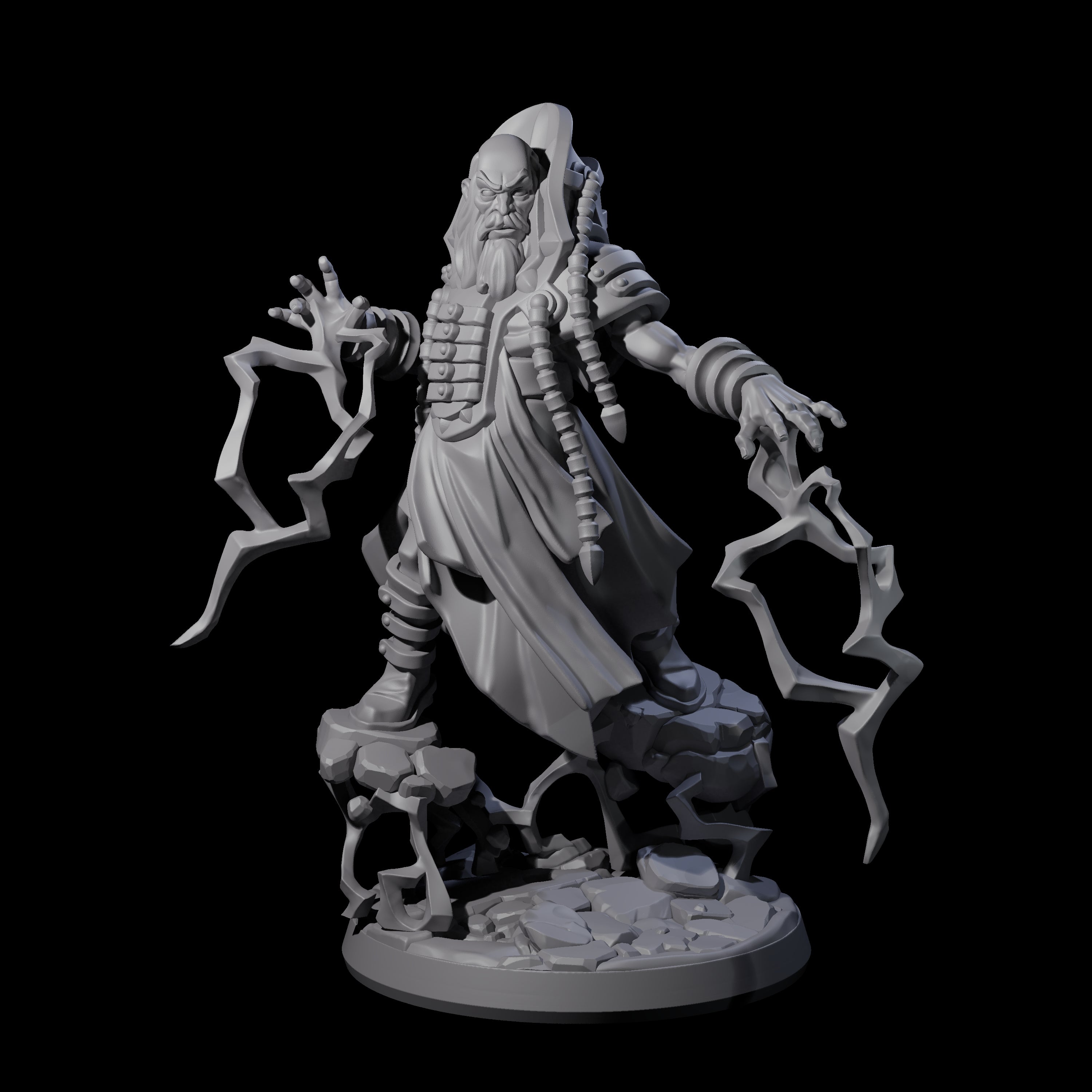Levitating Master Wizard Miniature for Dungeons and Dragons, Pathfinder or other TTRPGs