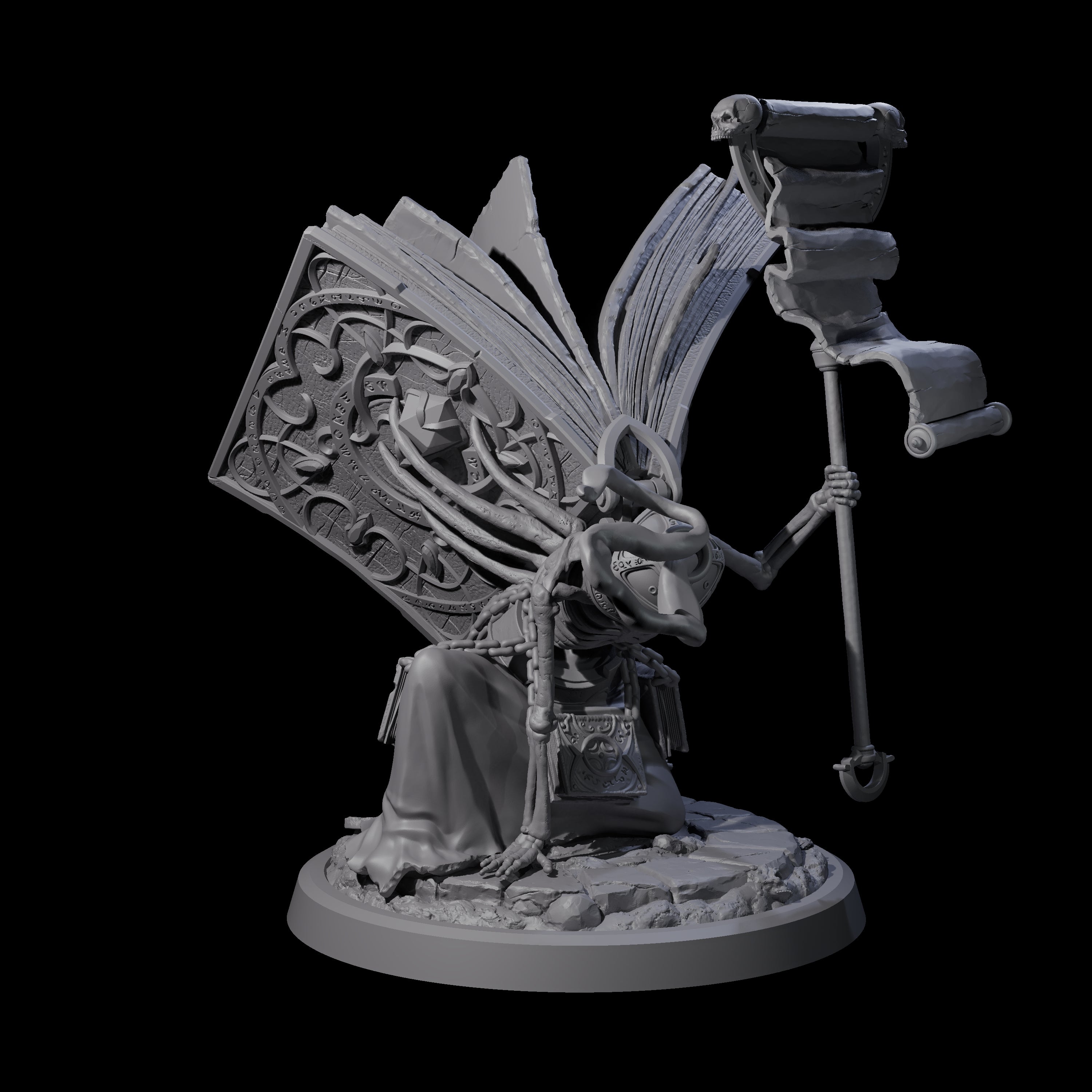 Librarian of the Dead A Miniature for Dungeons and Dragons, Pathfinder or other TTRPGs